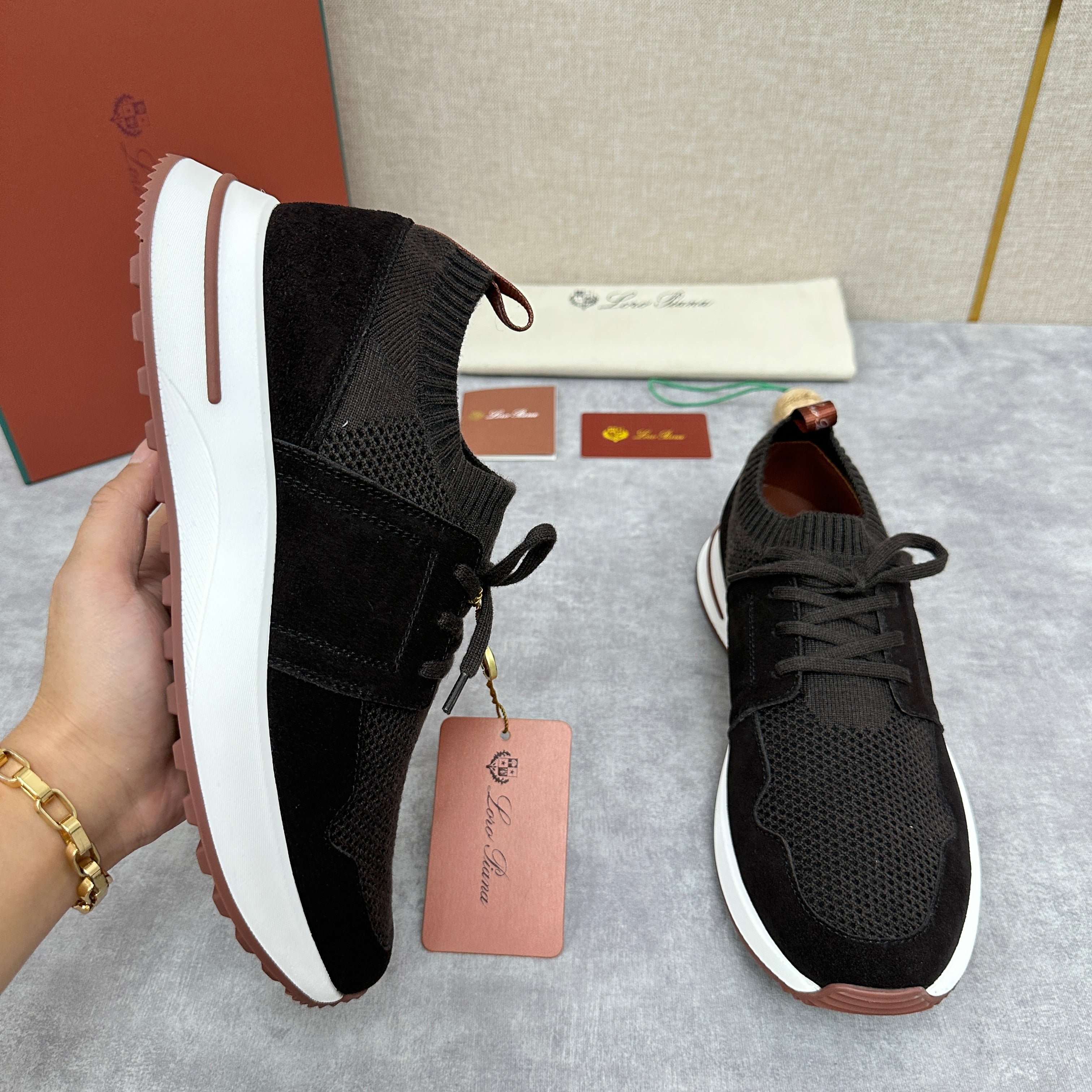 Grey, Blue and Black Shoes - FashionHype.xyz
