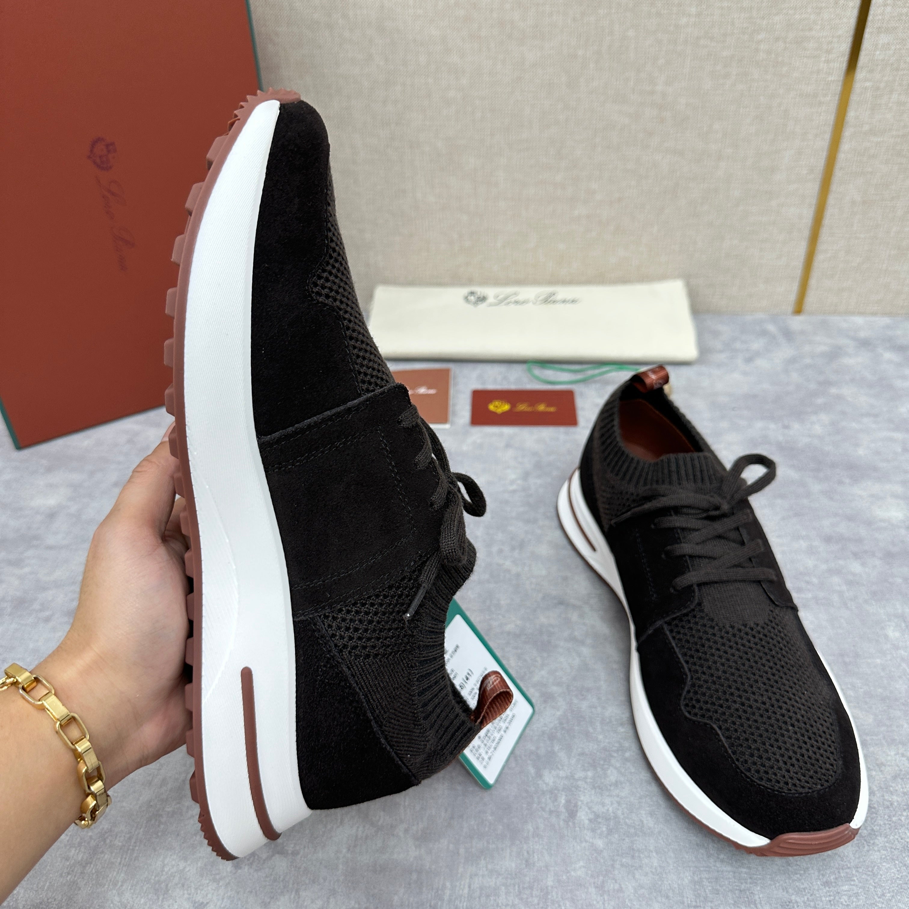 Grey, Blue and Black Shoes - FashionHype.xyz