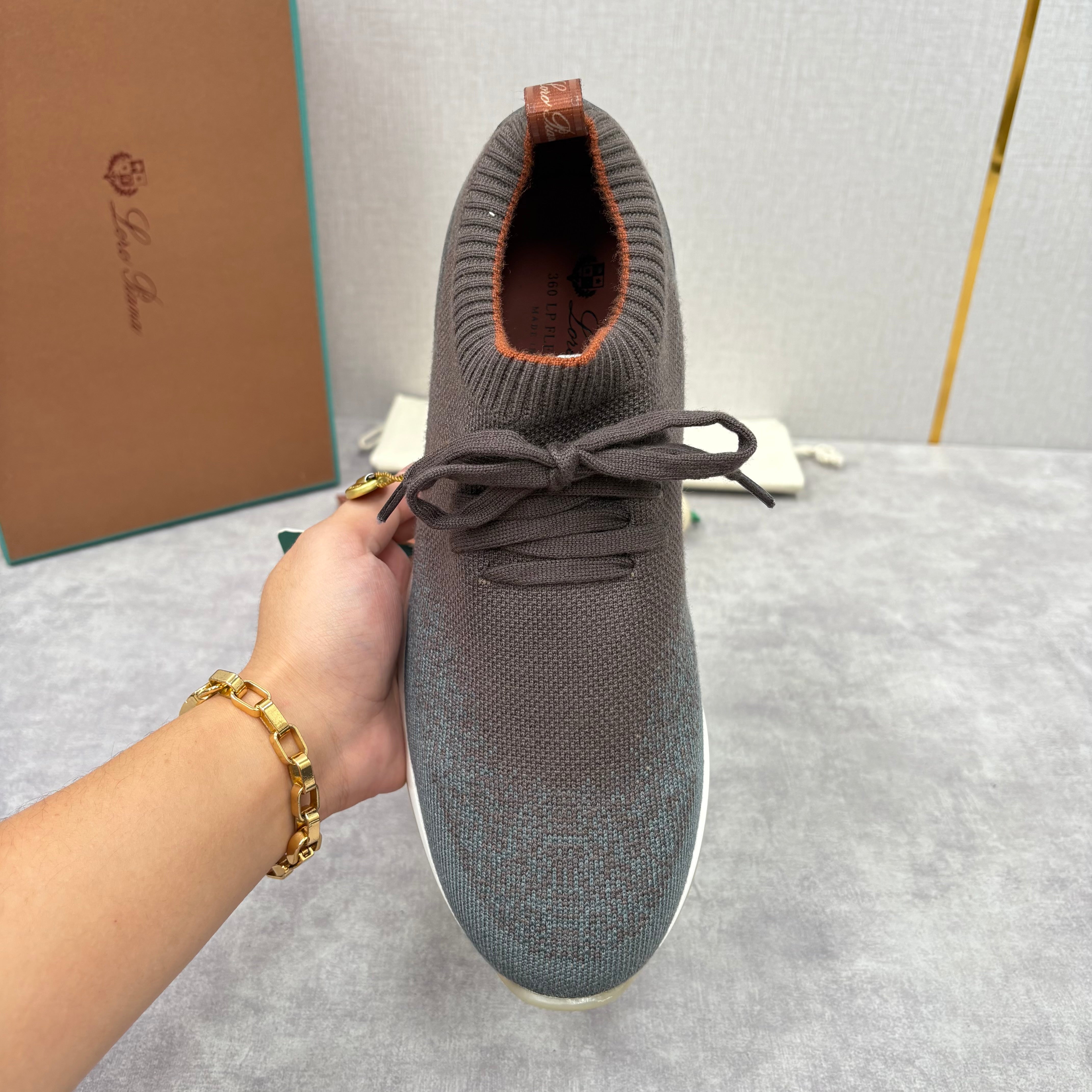 Brown, Blue and Black Shoes