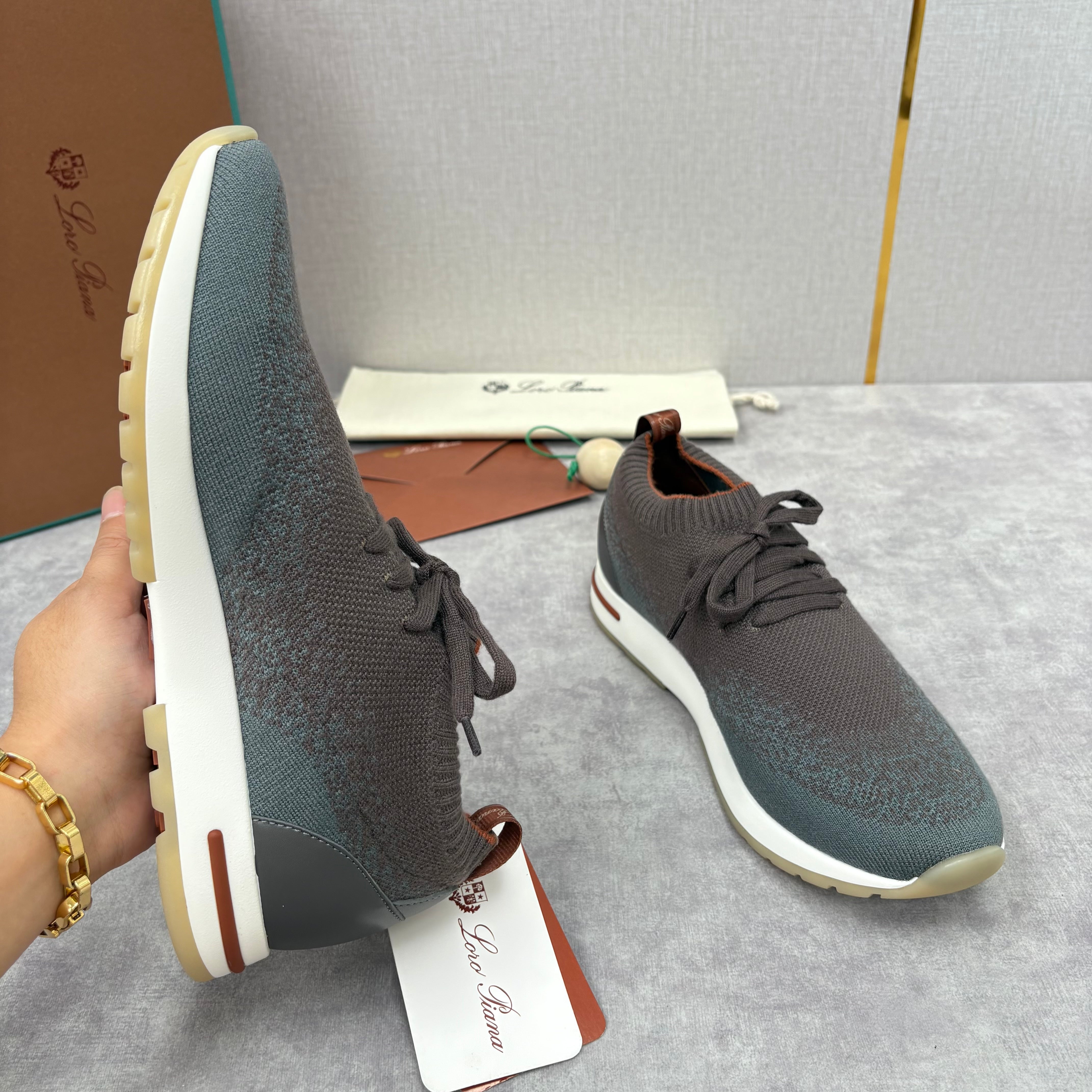 Brown, Blue and Black Shoes