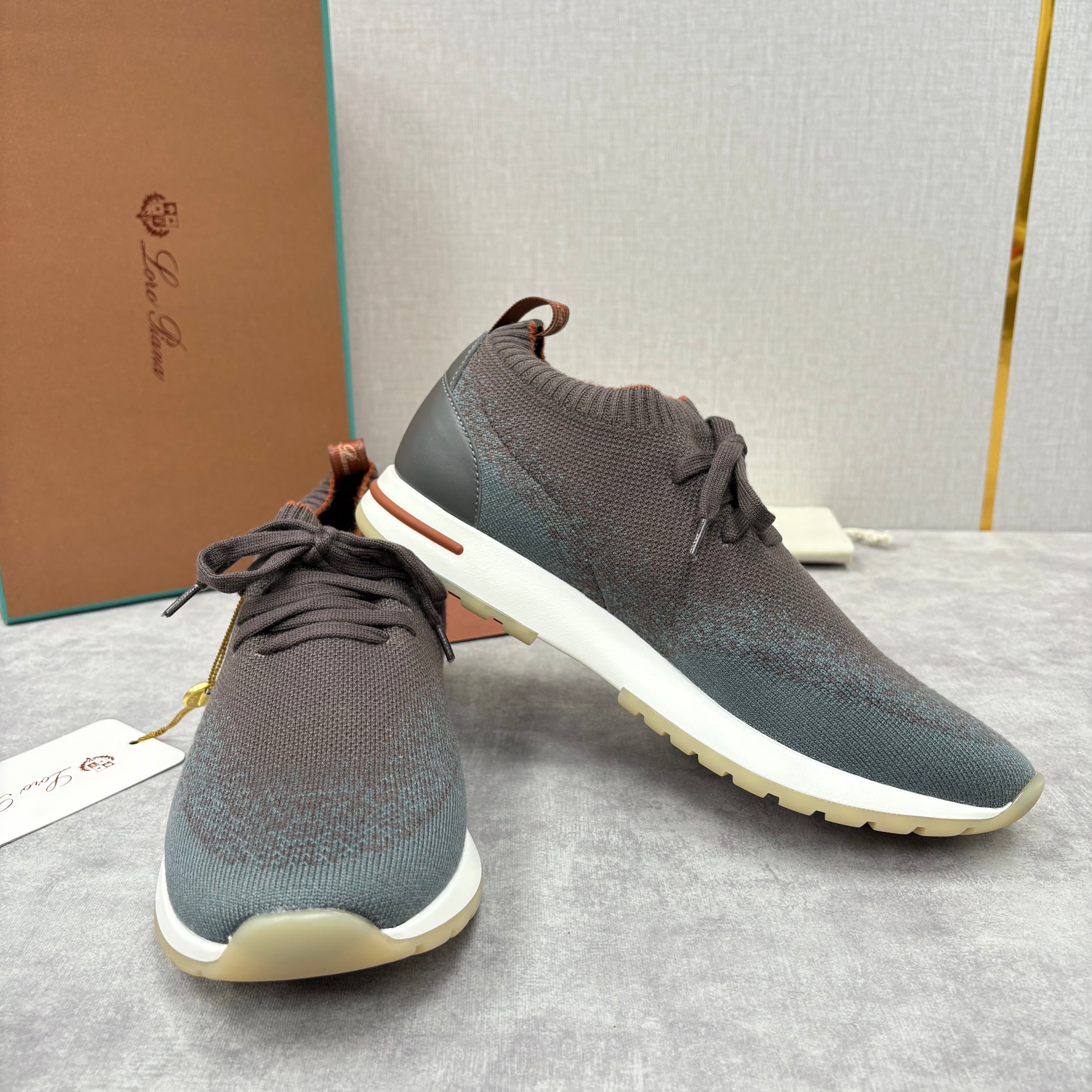 Brown, Blue and Black Shoes