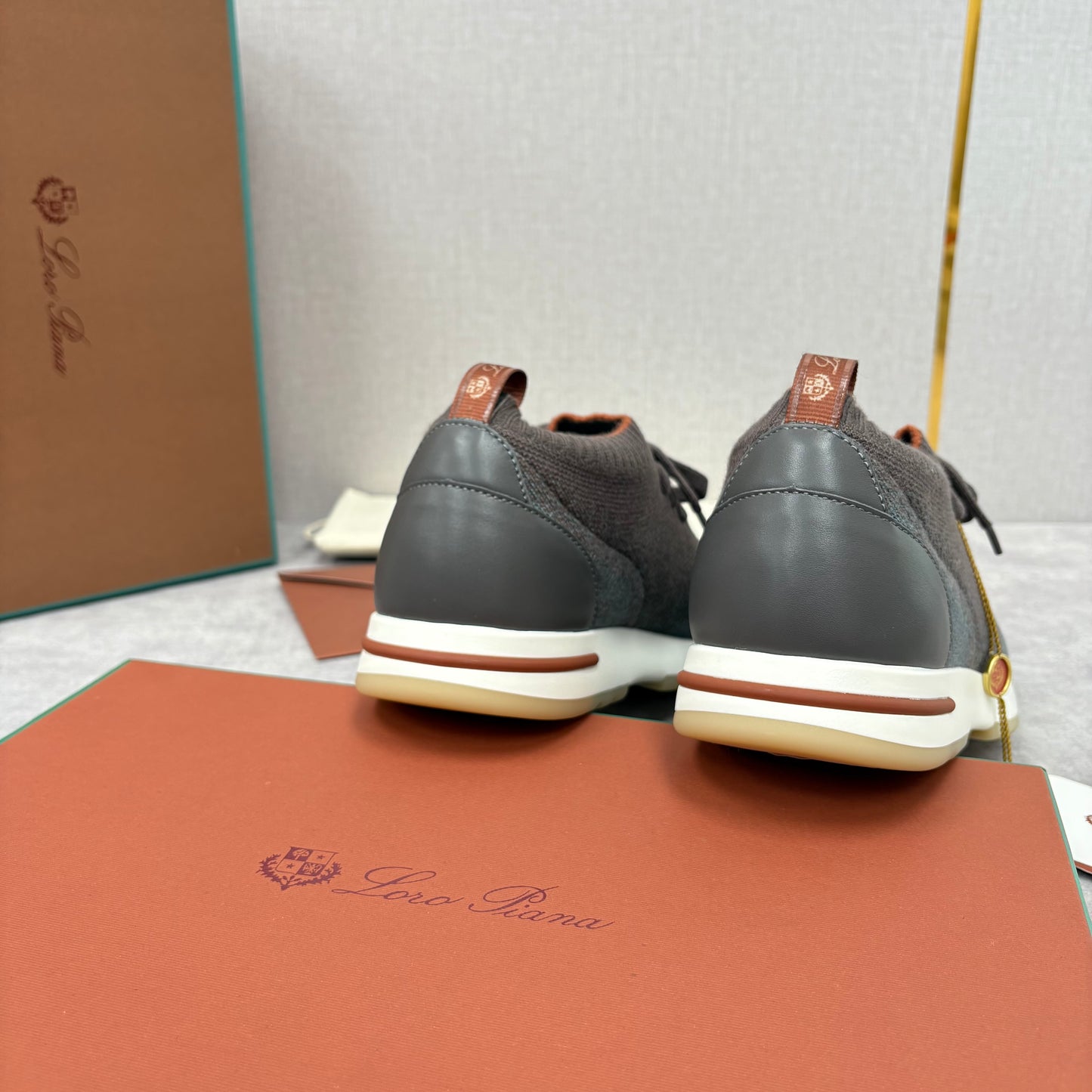 Brown, Blue and Black Shoes