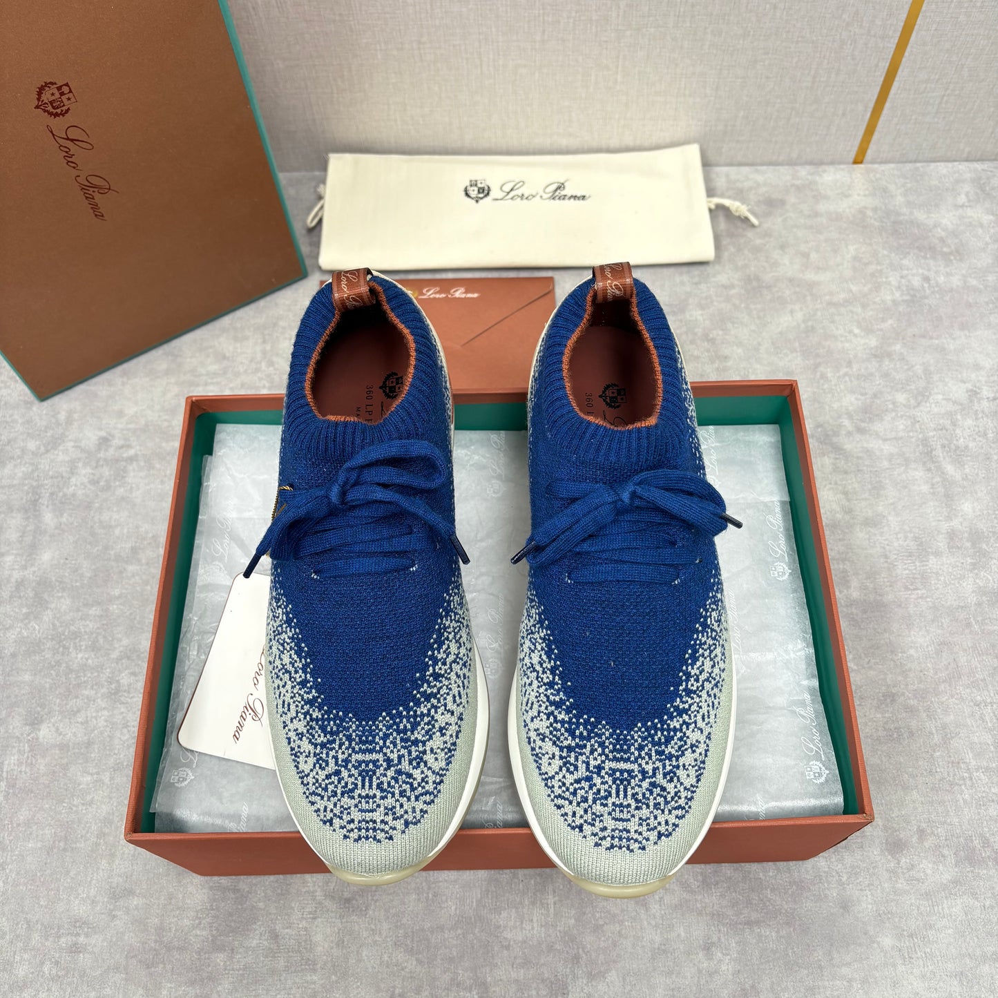 Brown, Blue and Black Shoes