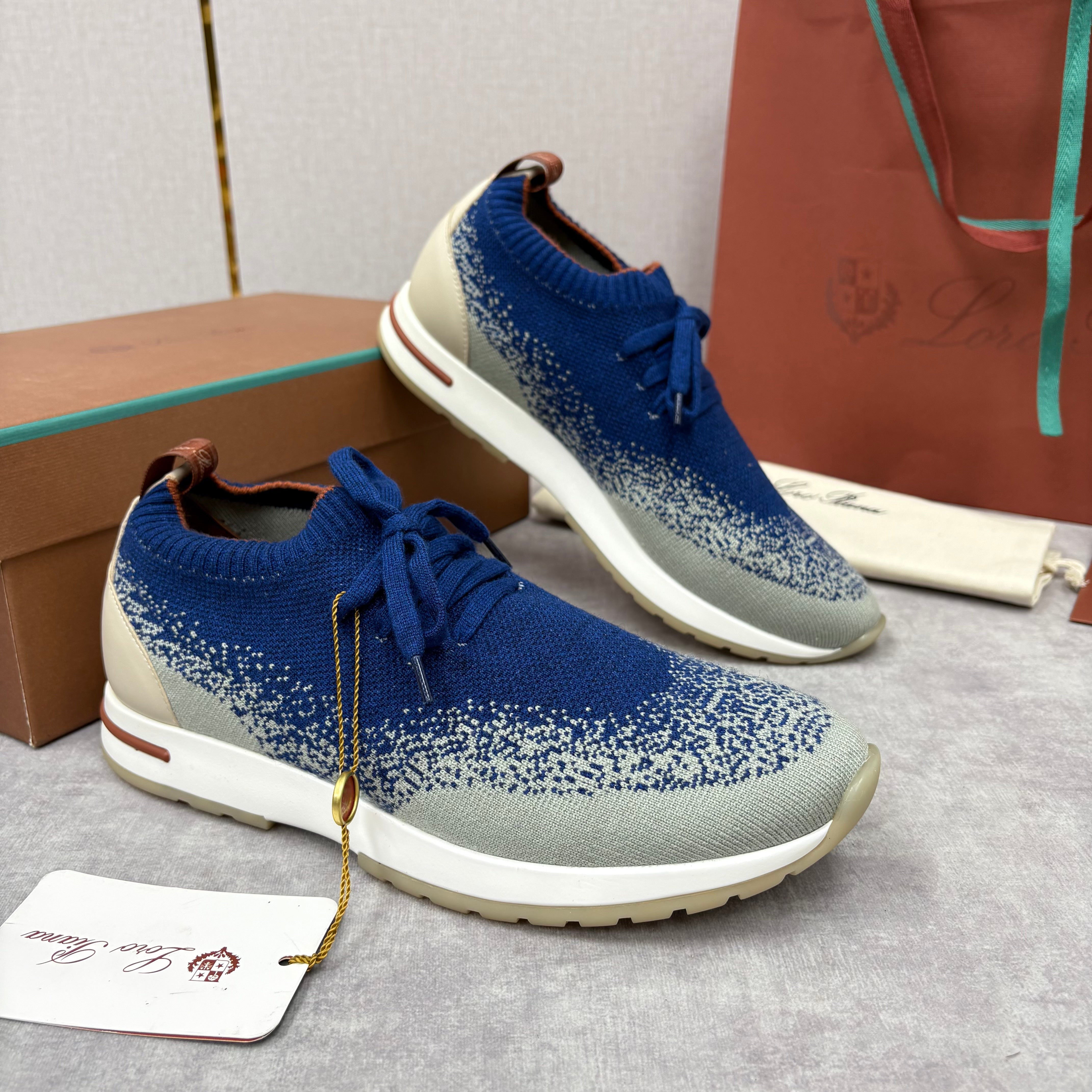 Brown, Blue and Black Shoes