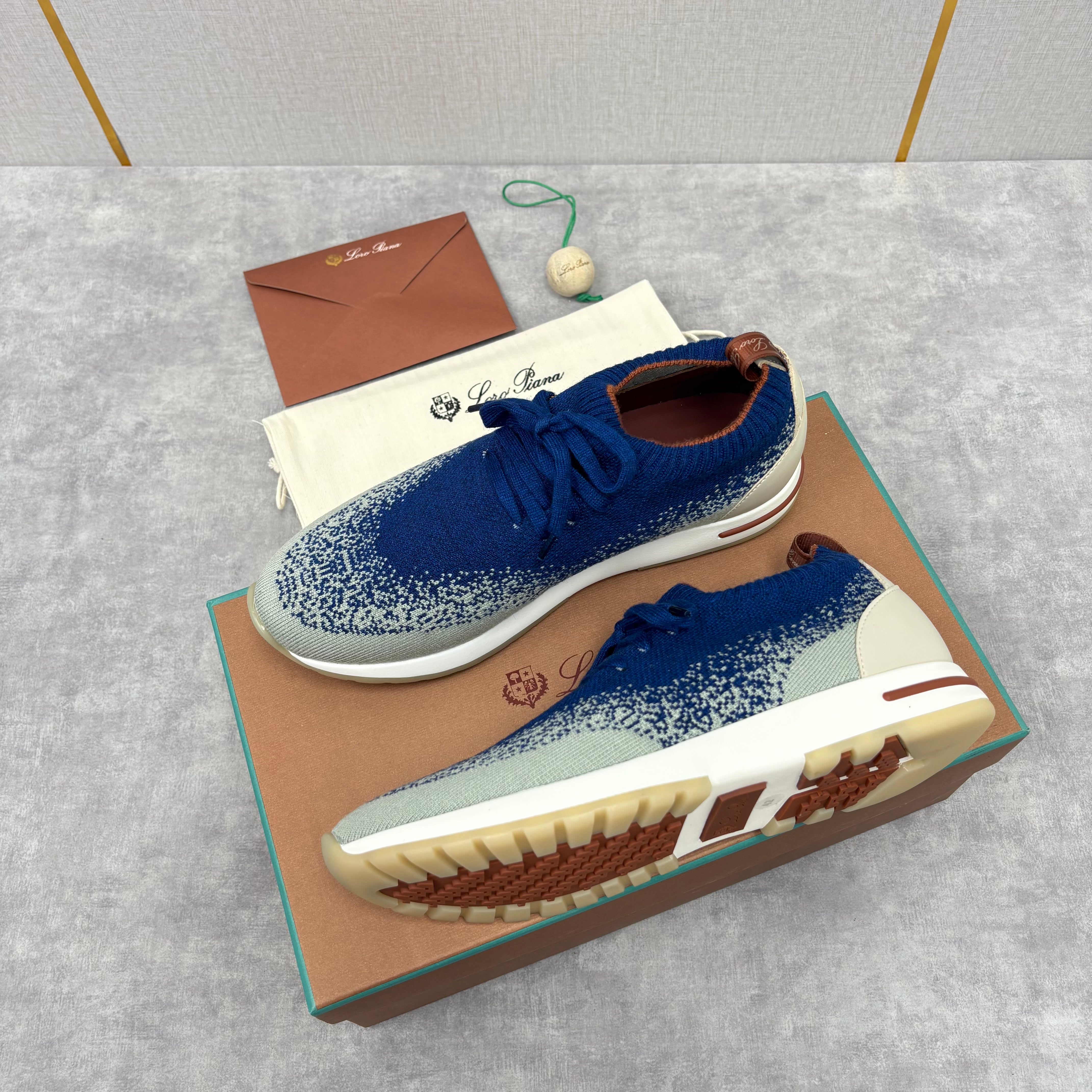 Brown, Blue and Black Shoes