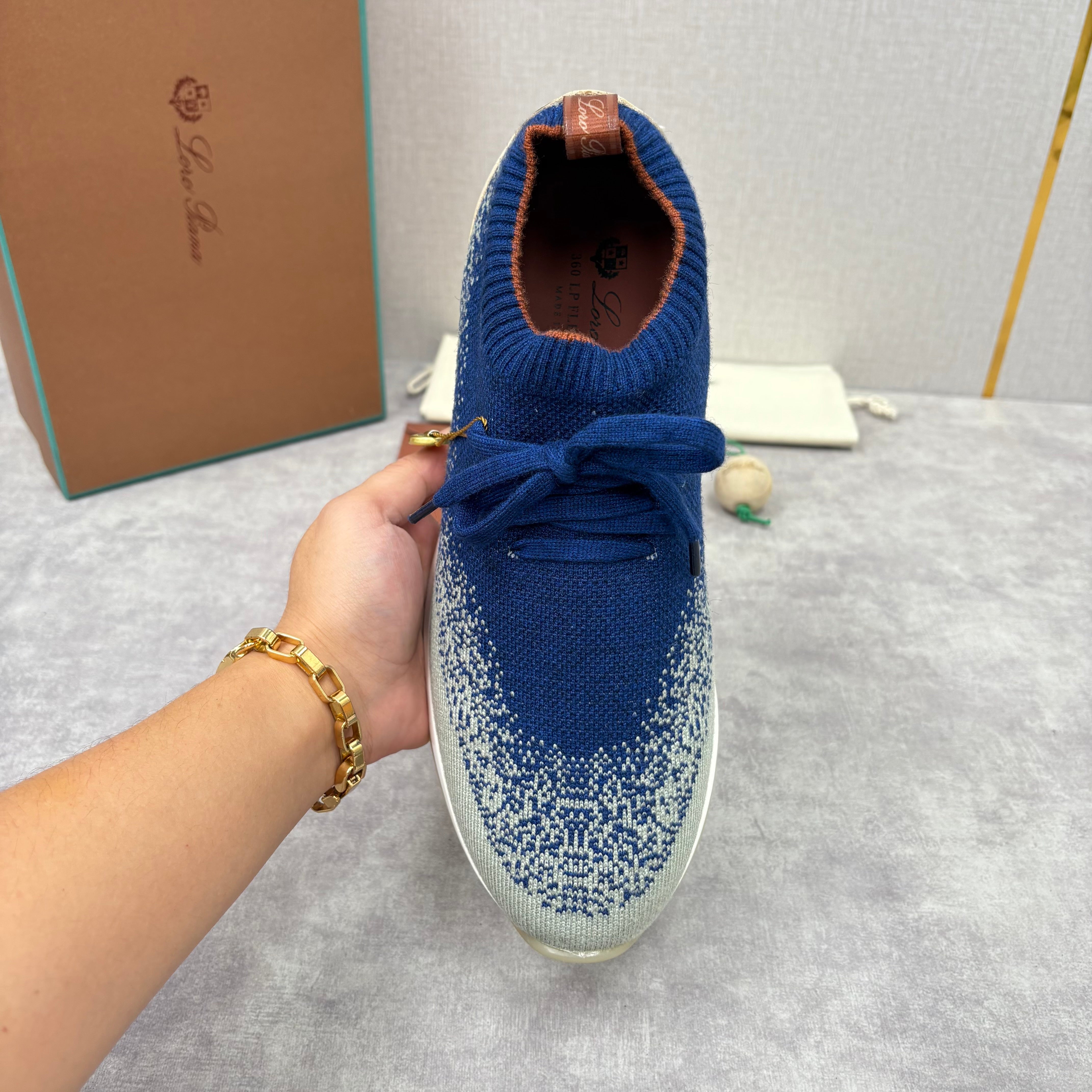 Brown, Blue and Black Shoes
