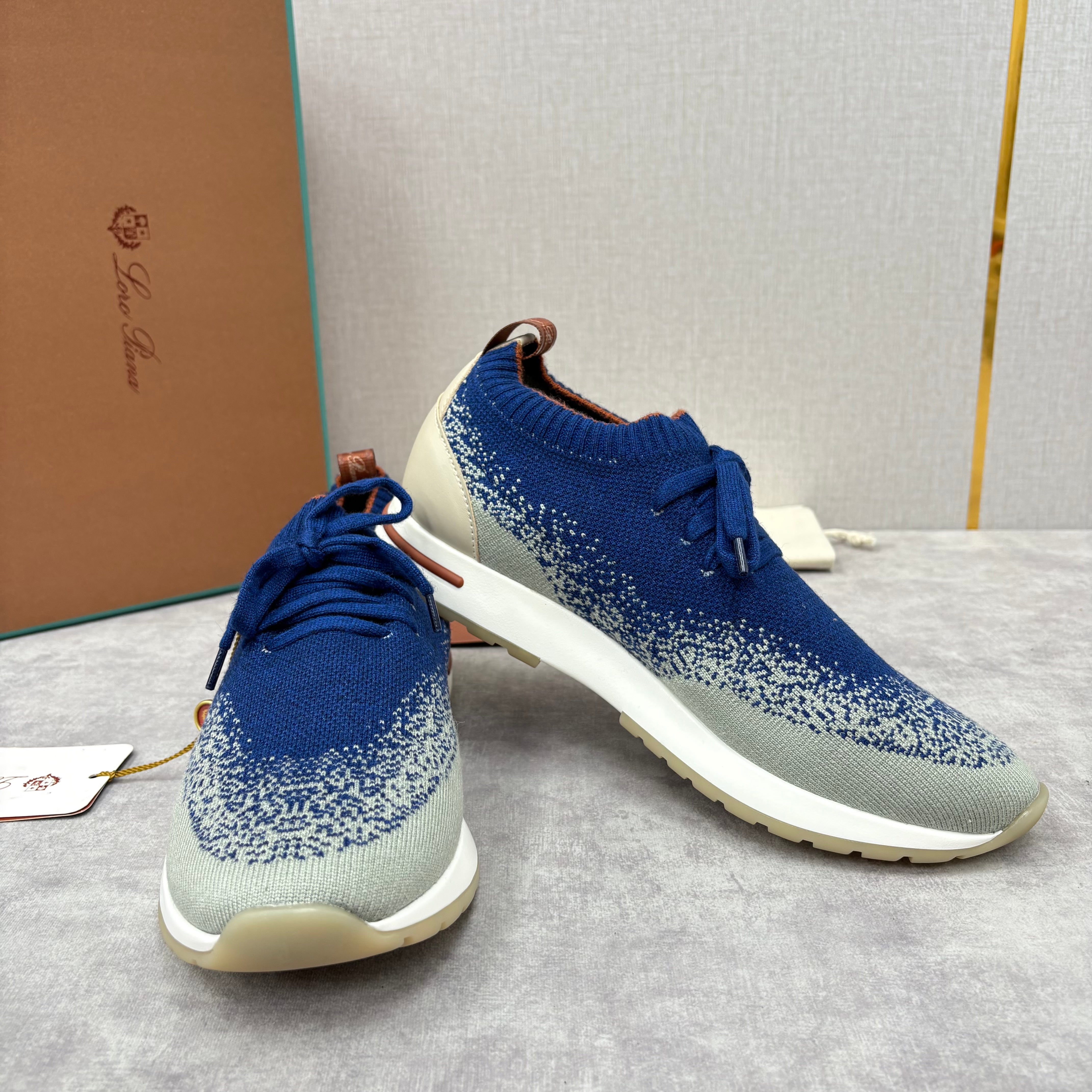 Brown, Blue and Black Shoes