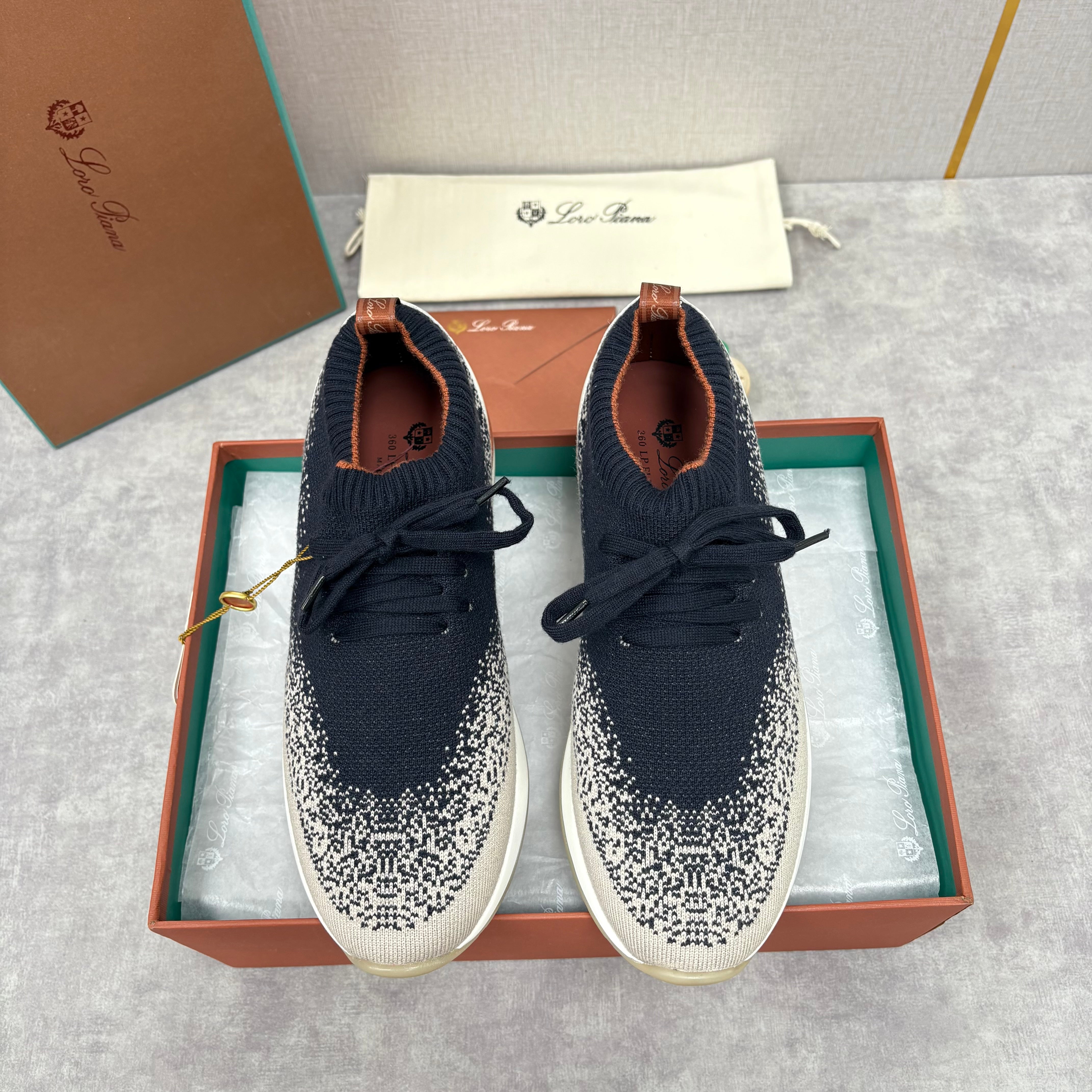 Brown, Blue and Black Shoes