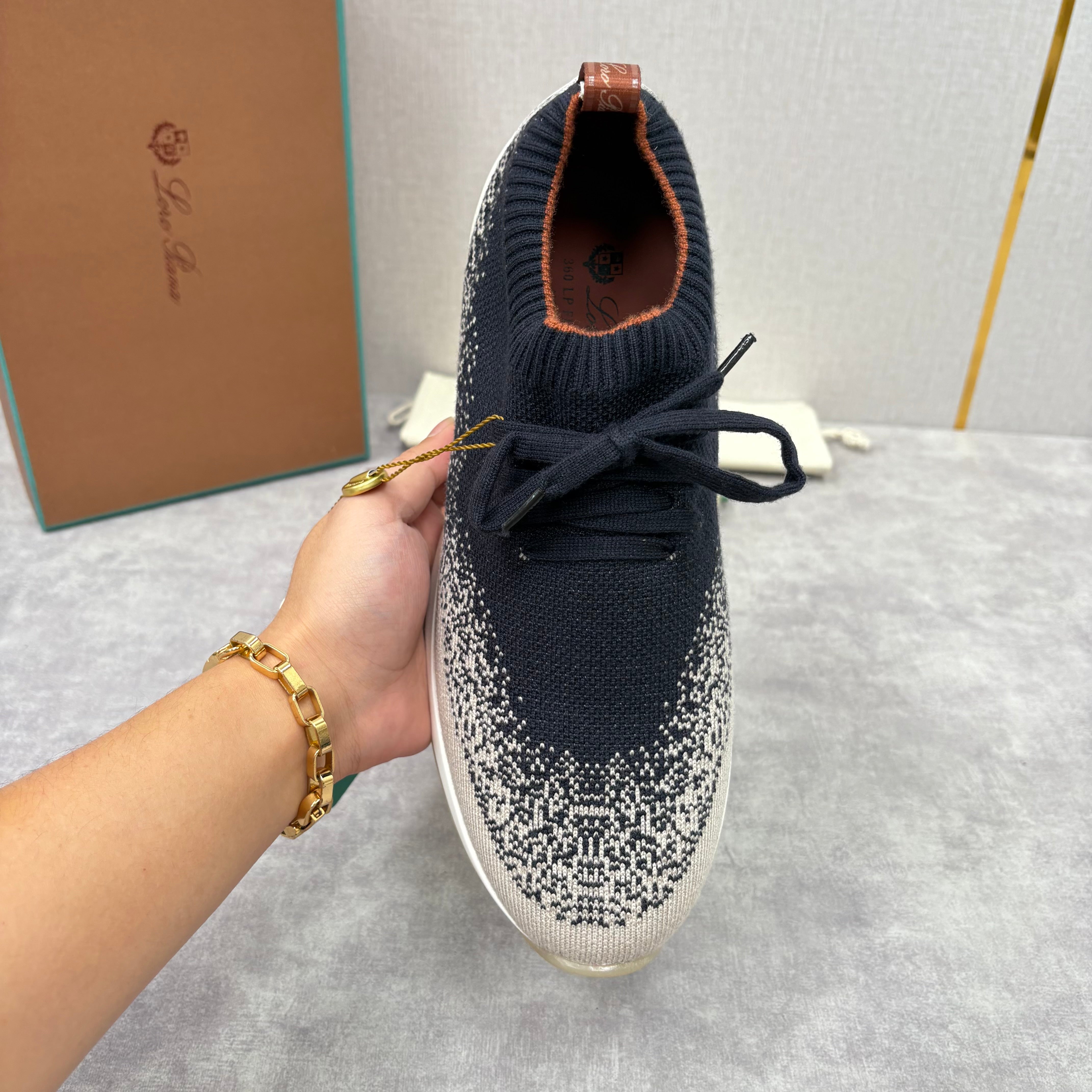Brown, Blue and Black Shoes
