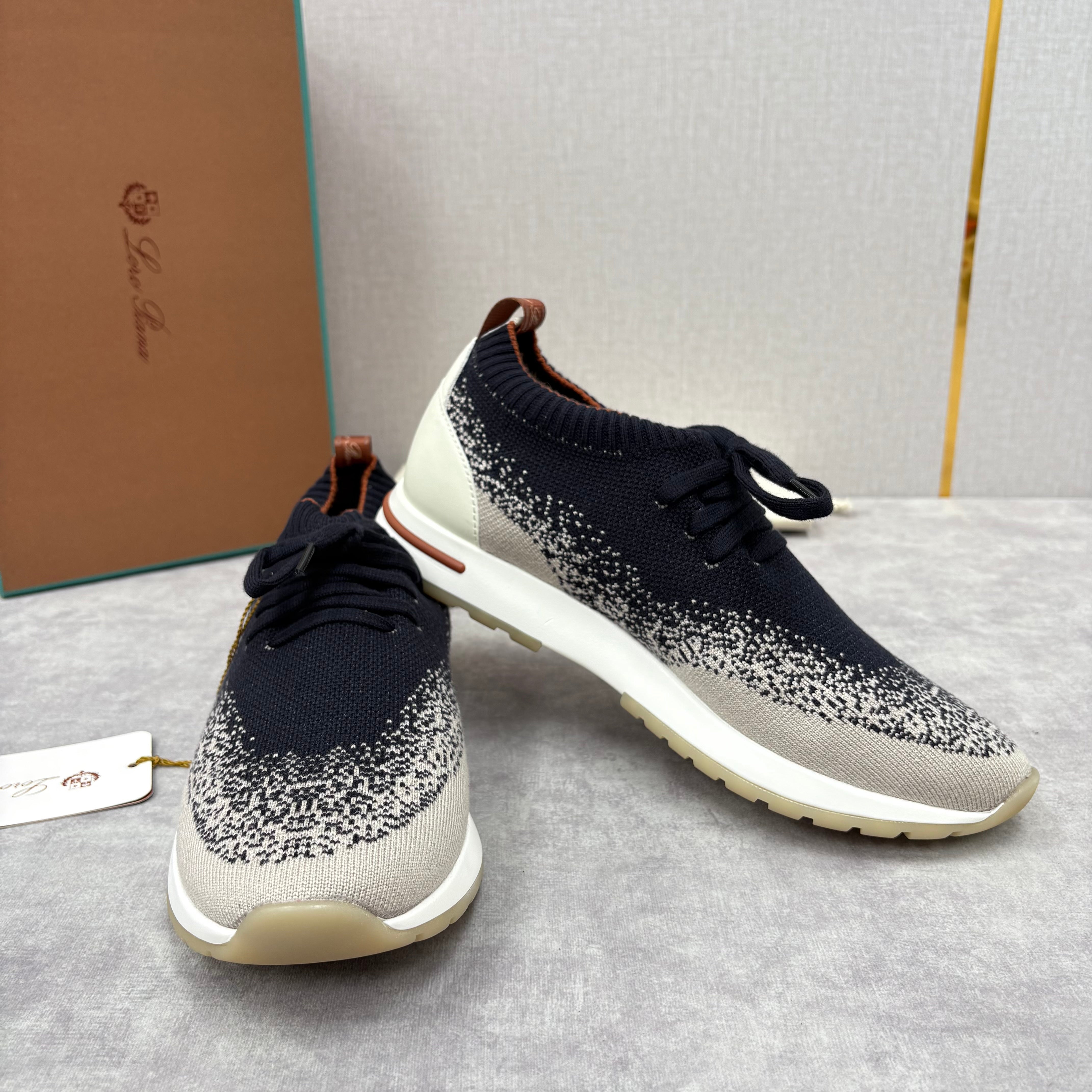Brown, Blue and Black Shoes