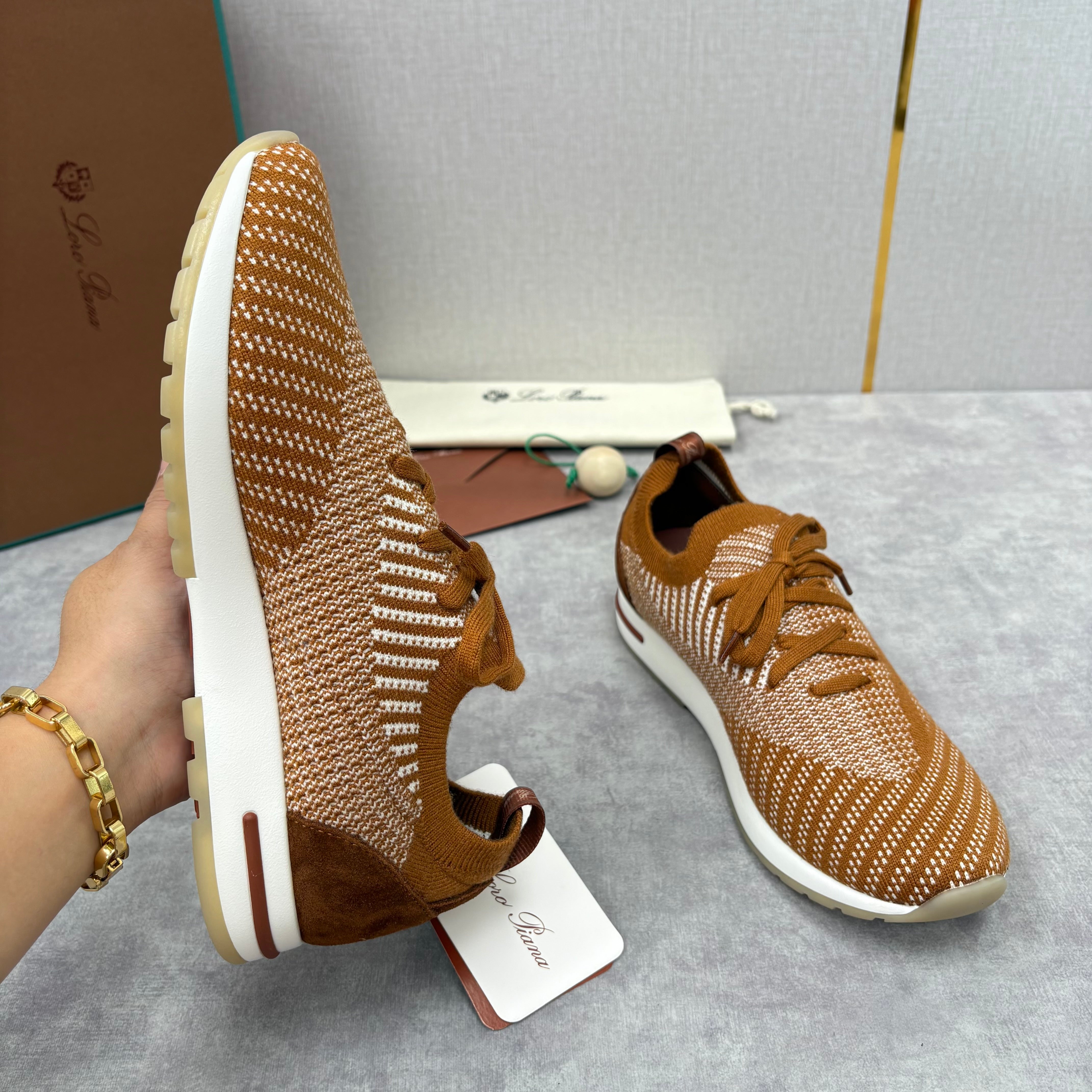Brown, Blue and Grey Shoes