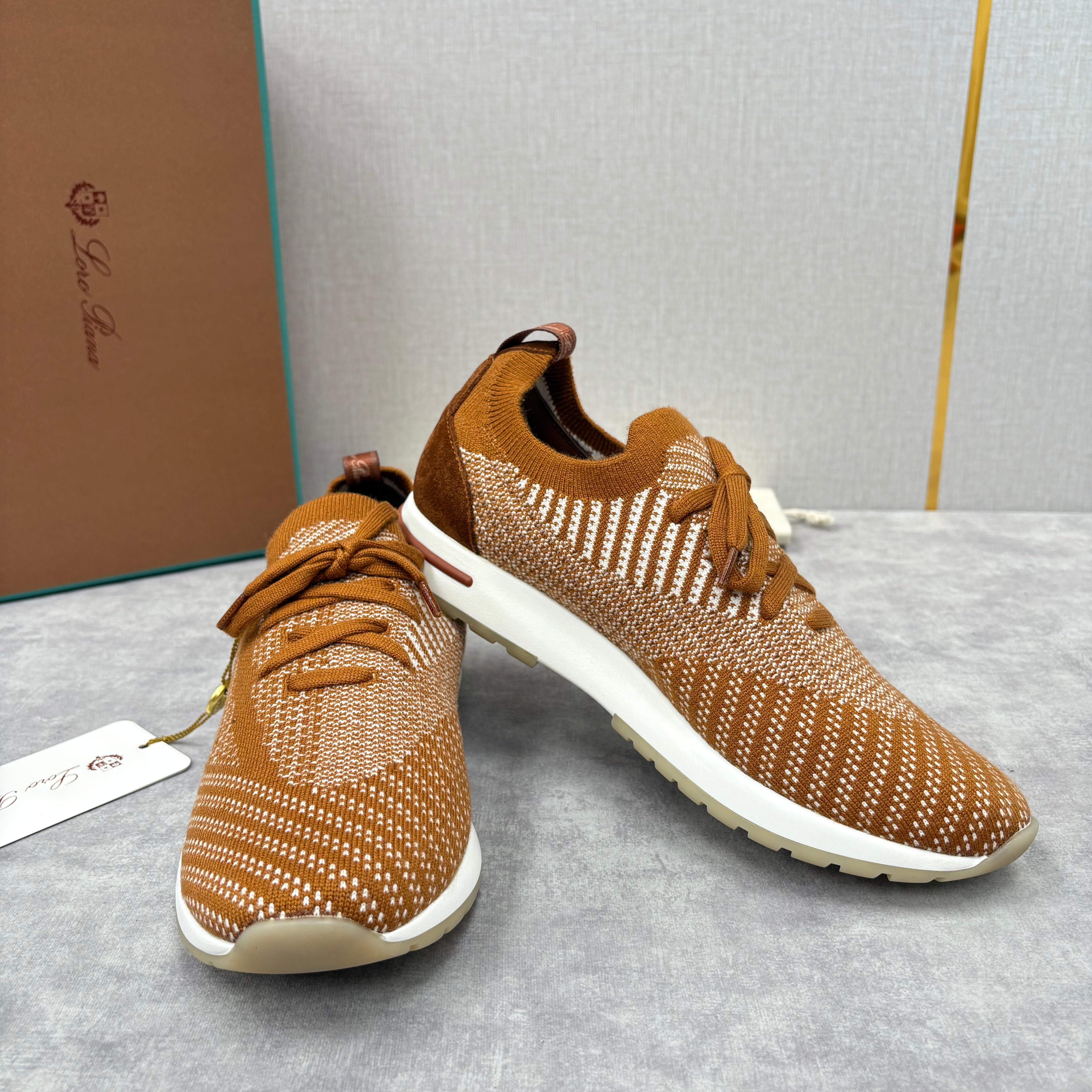 Brown, Blue and Grey Shoes