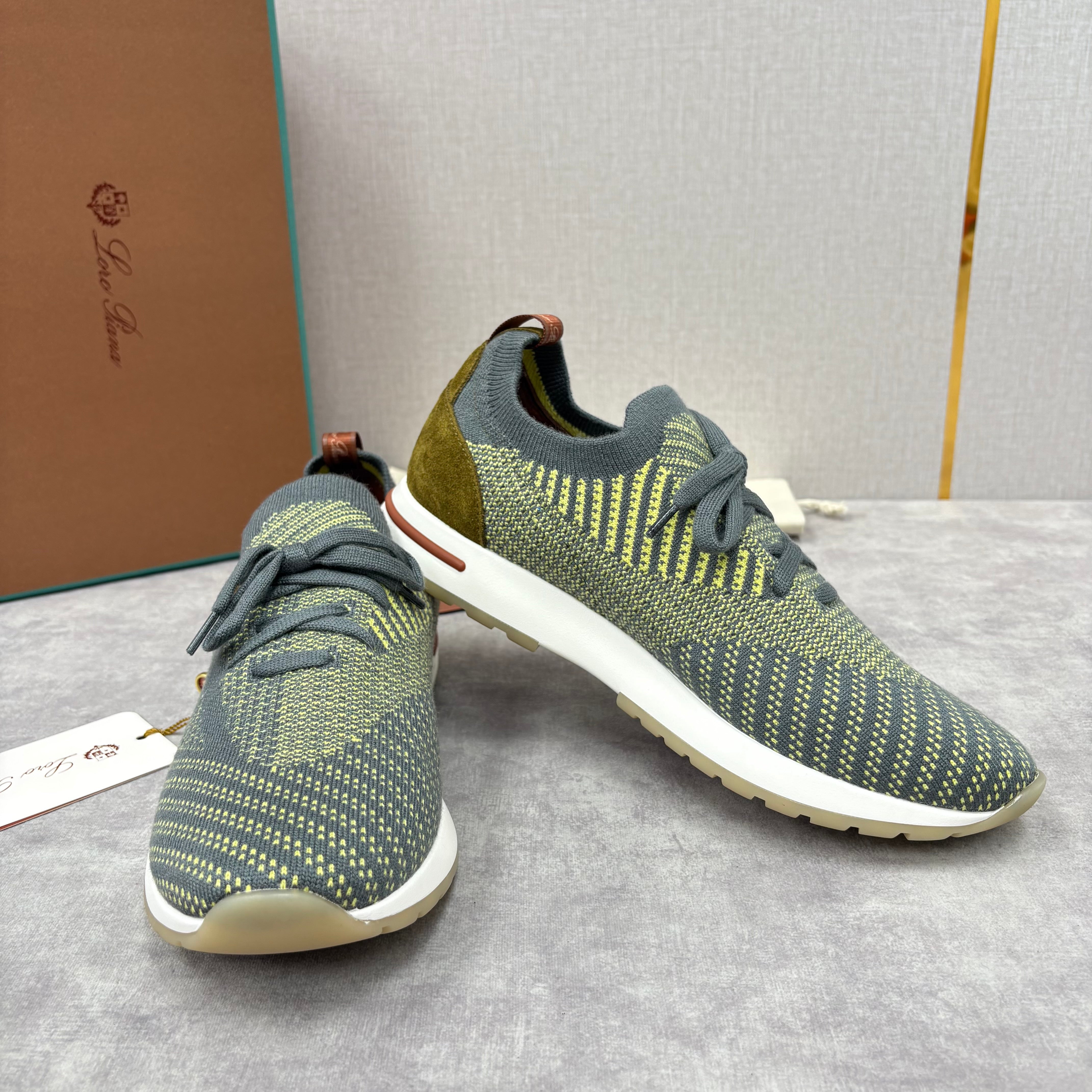 Brown, Blue and Grey Shoes