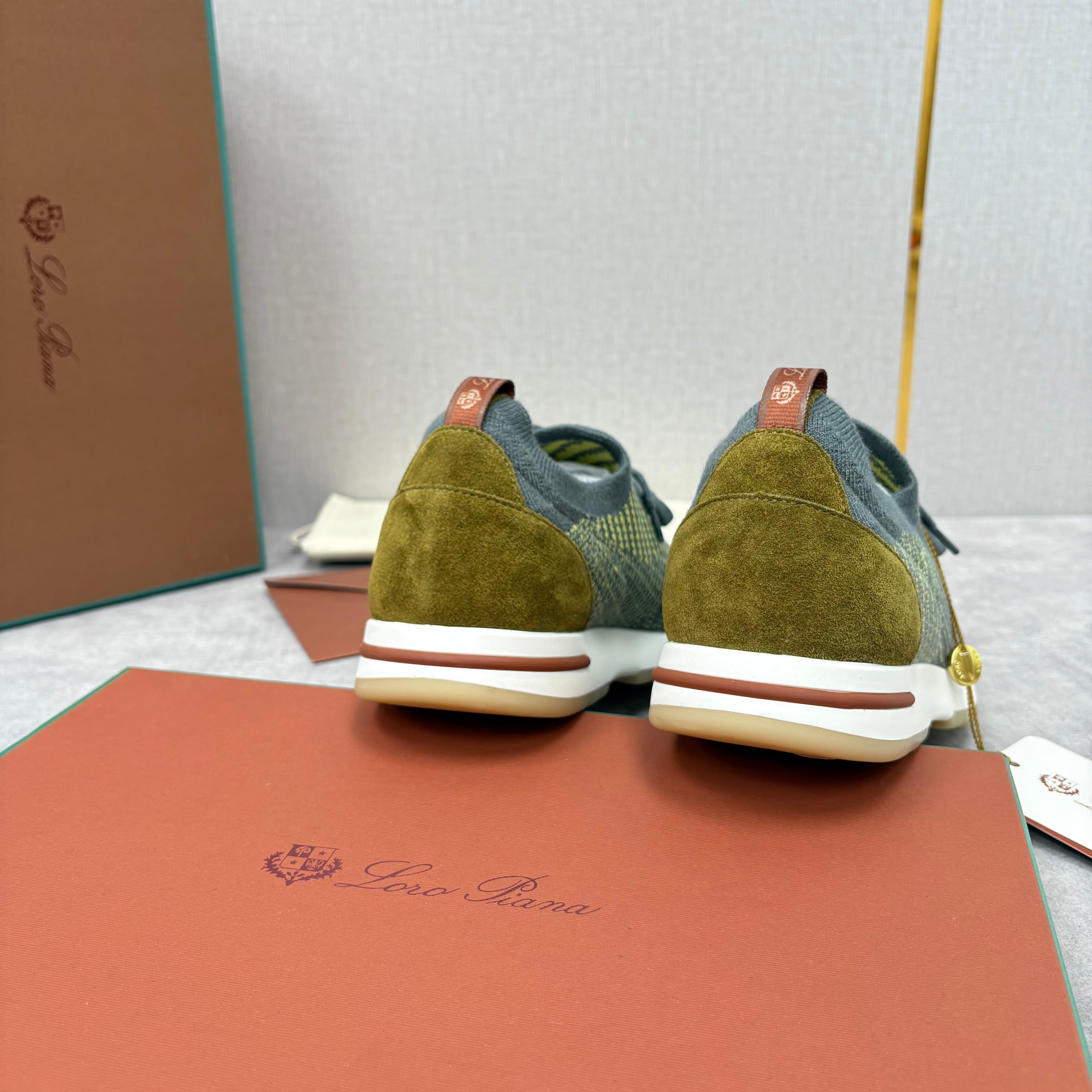 Brown, Blue and Grey Shoes