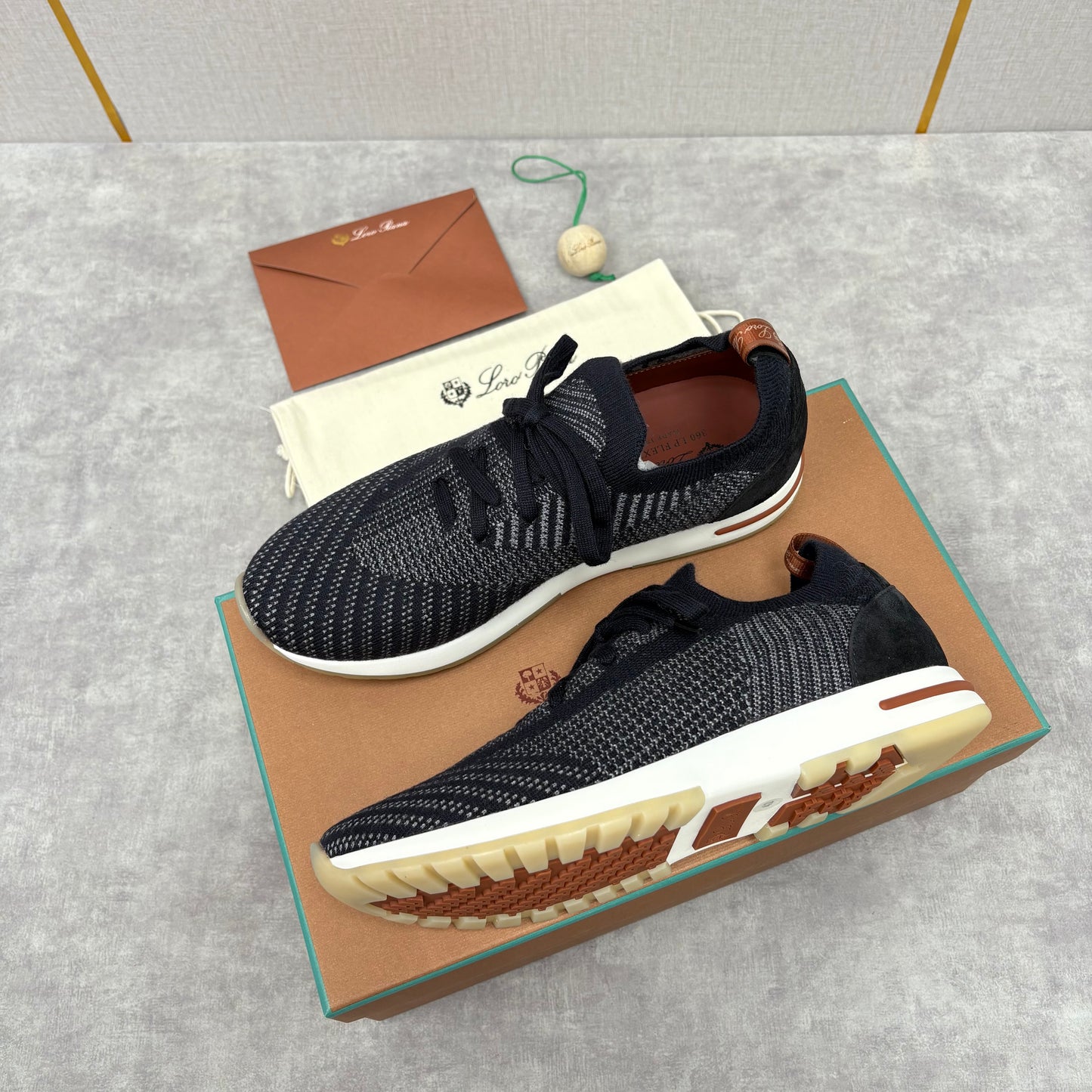 Brown, Blue and Grey Shoes