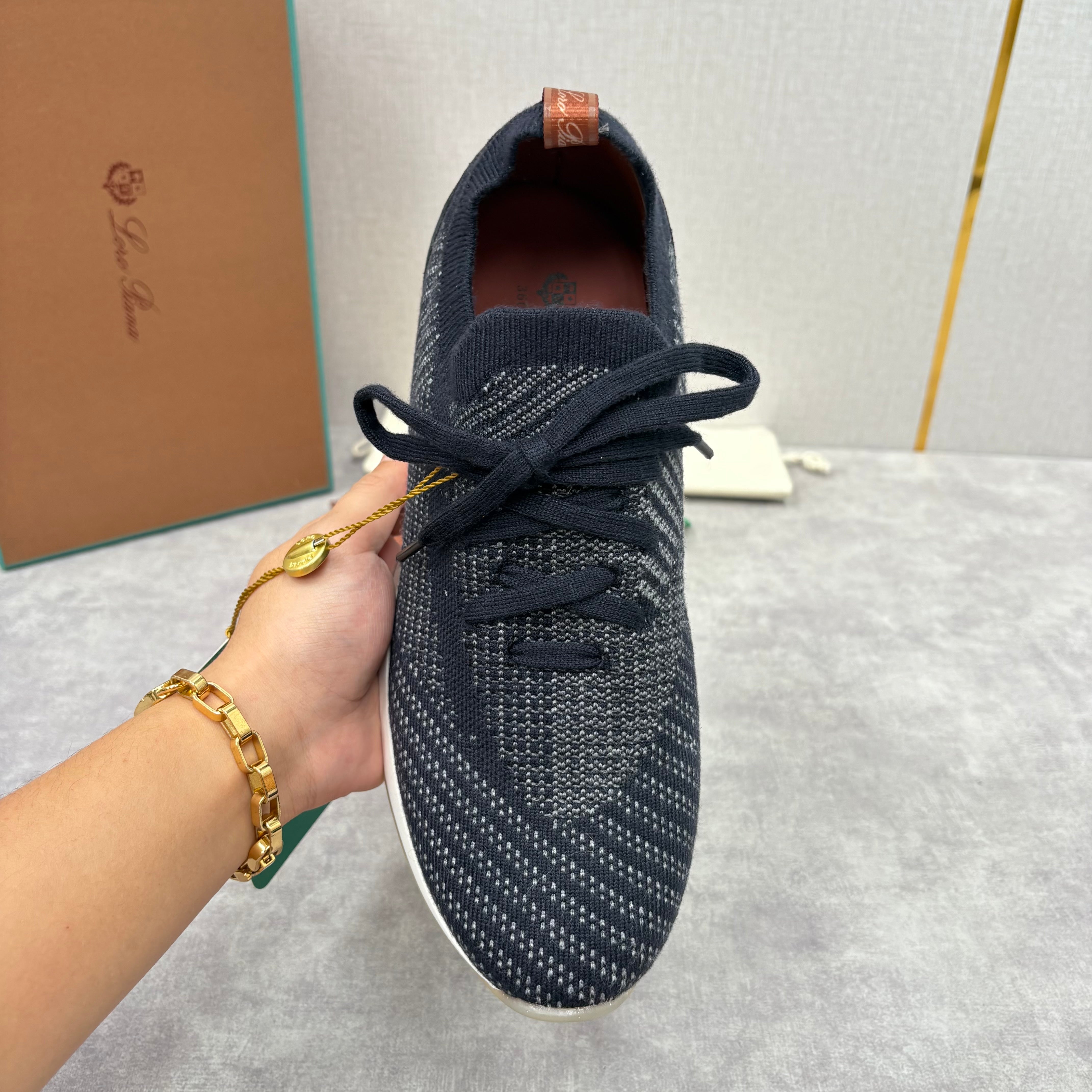 Brown, Blue and Grey Shoes