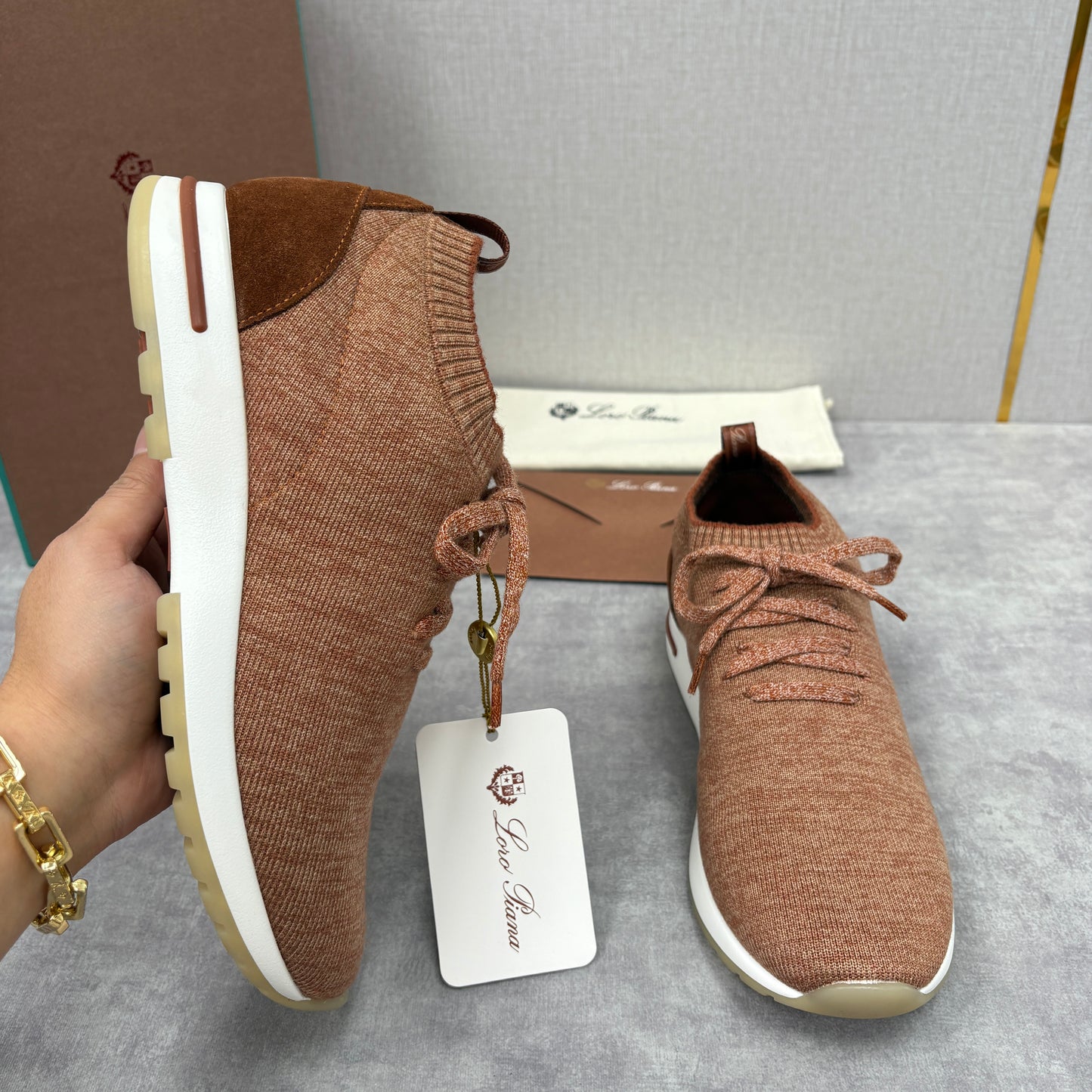 Brown, Blue Black and Grey Shoes - FashionHype.xyz