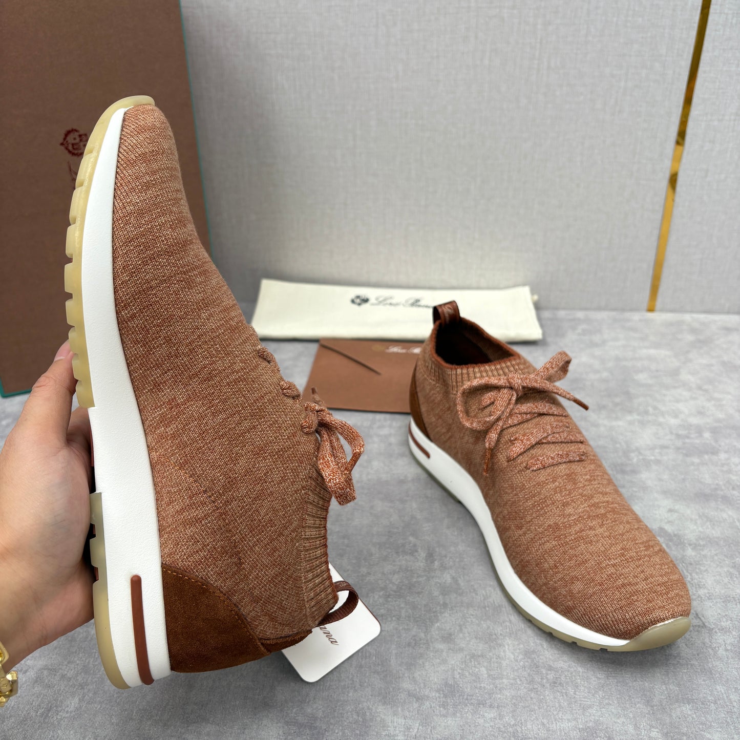 Brown, Blue Black and Grey Shoes - FashionHype.xyz