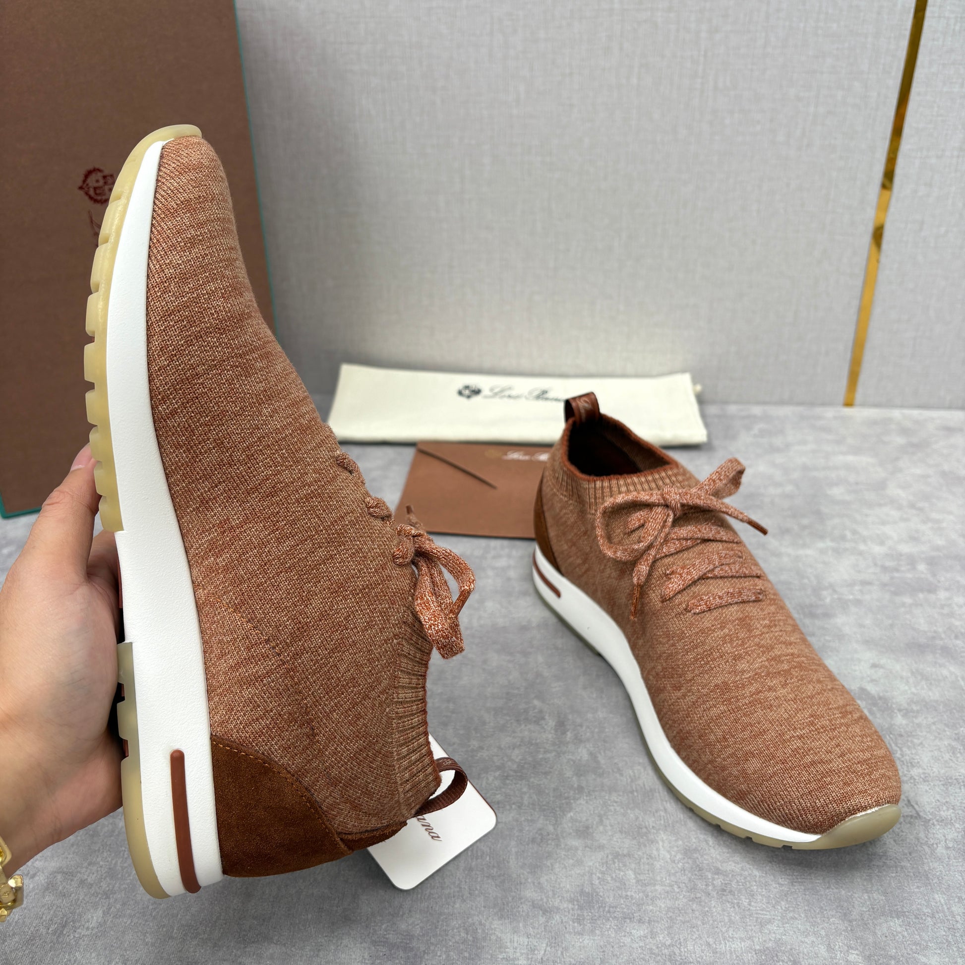 Brown, Blue Black and Grey Shoes - FashionHype.xyz