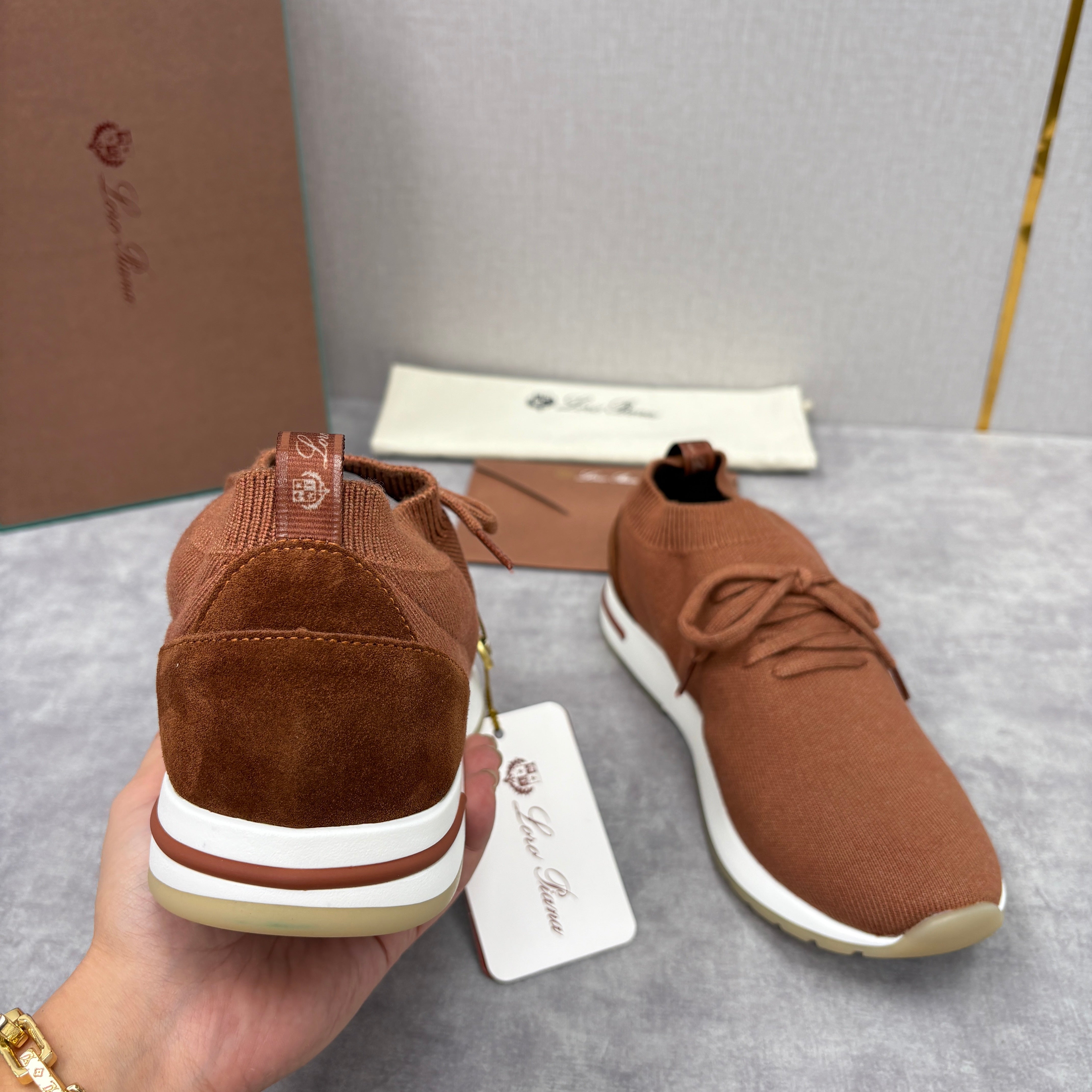 Brown, Blue Black and Grey Shoes - FashionHype.xyz