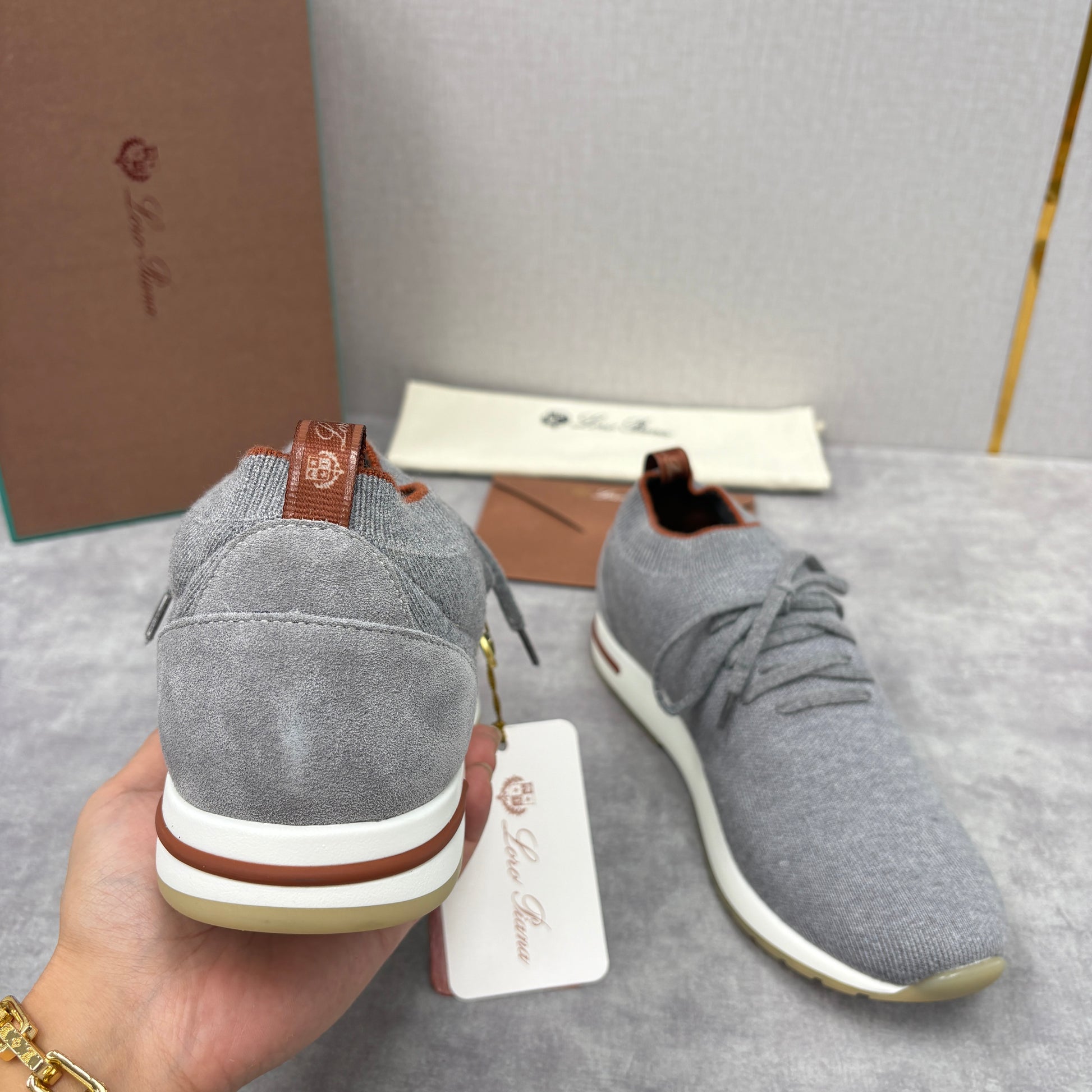 Brown, Blue Black and Grey Shoes - FashionHype.xyz