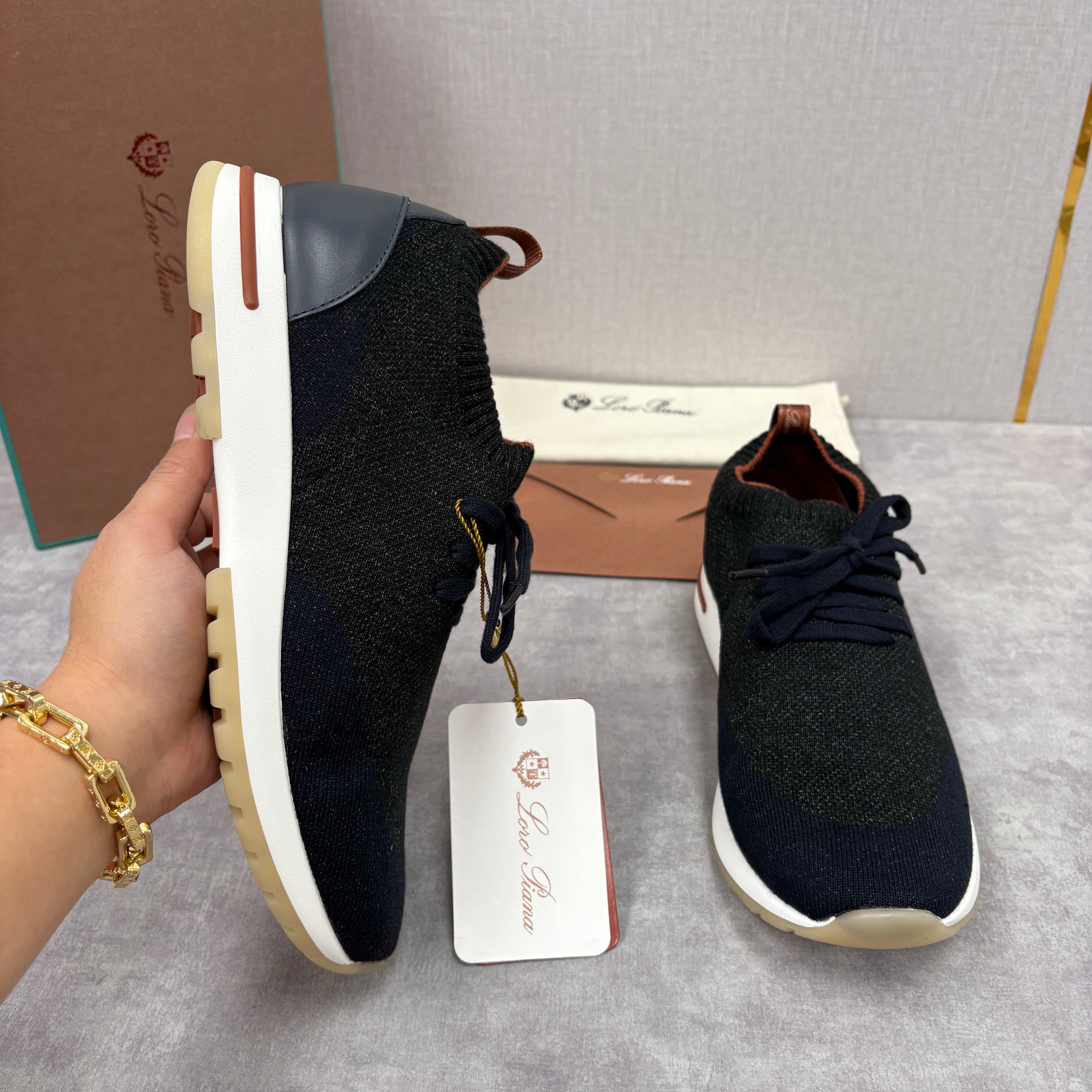 Brown, Blue Black and Grey Shoes - FashionHype.xyz