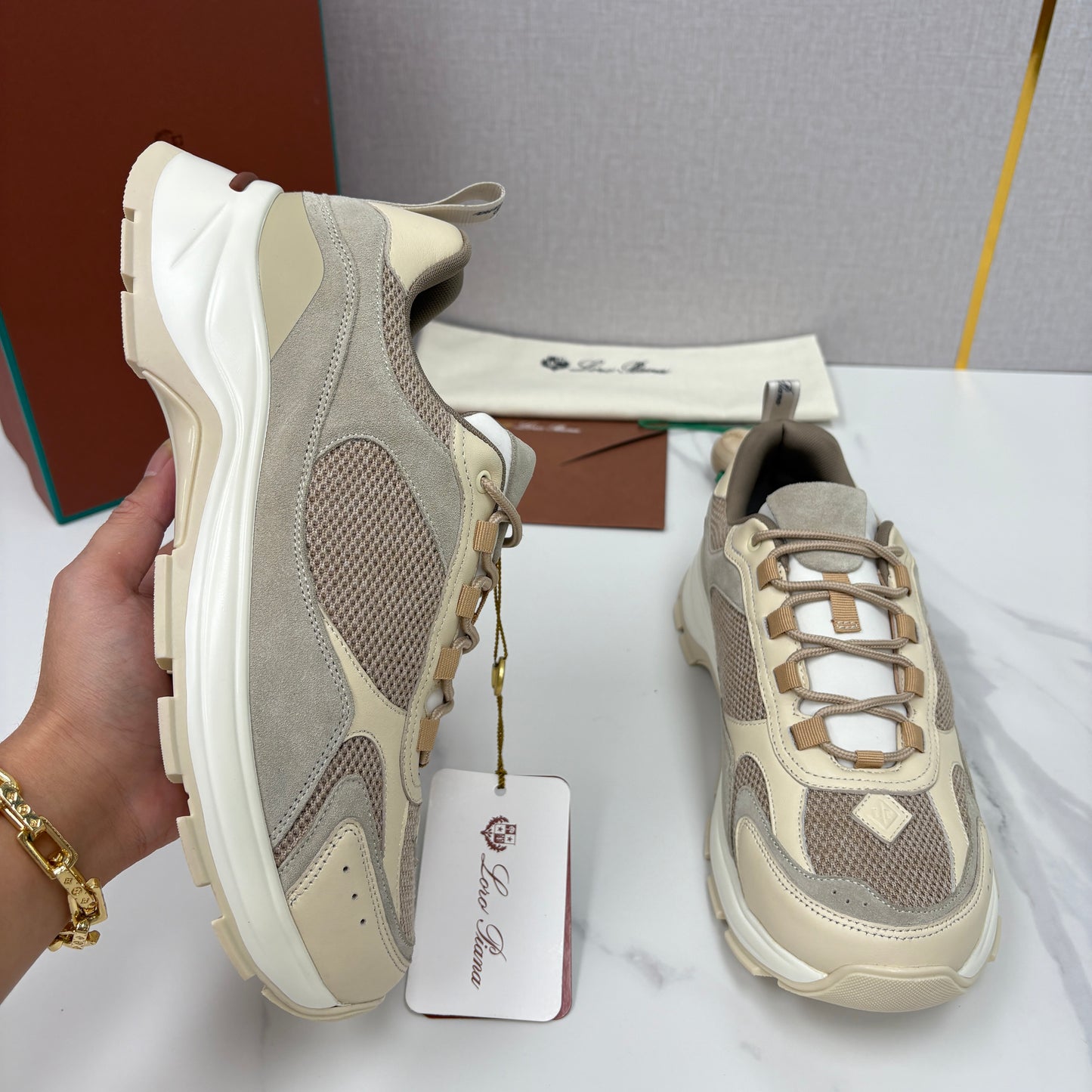 Off-white grey, Dark grey and Brown grey Shoes