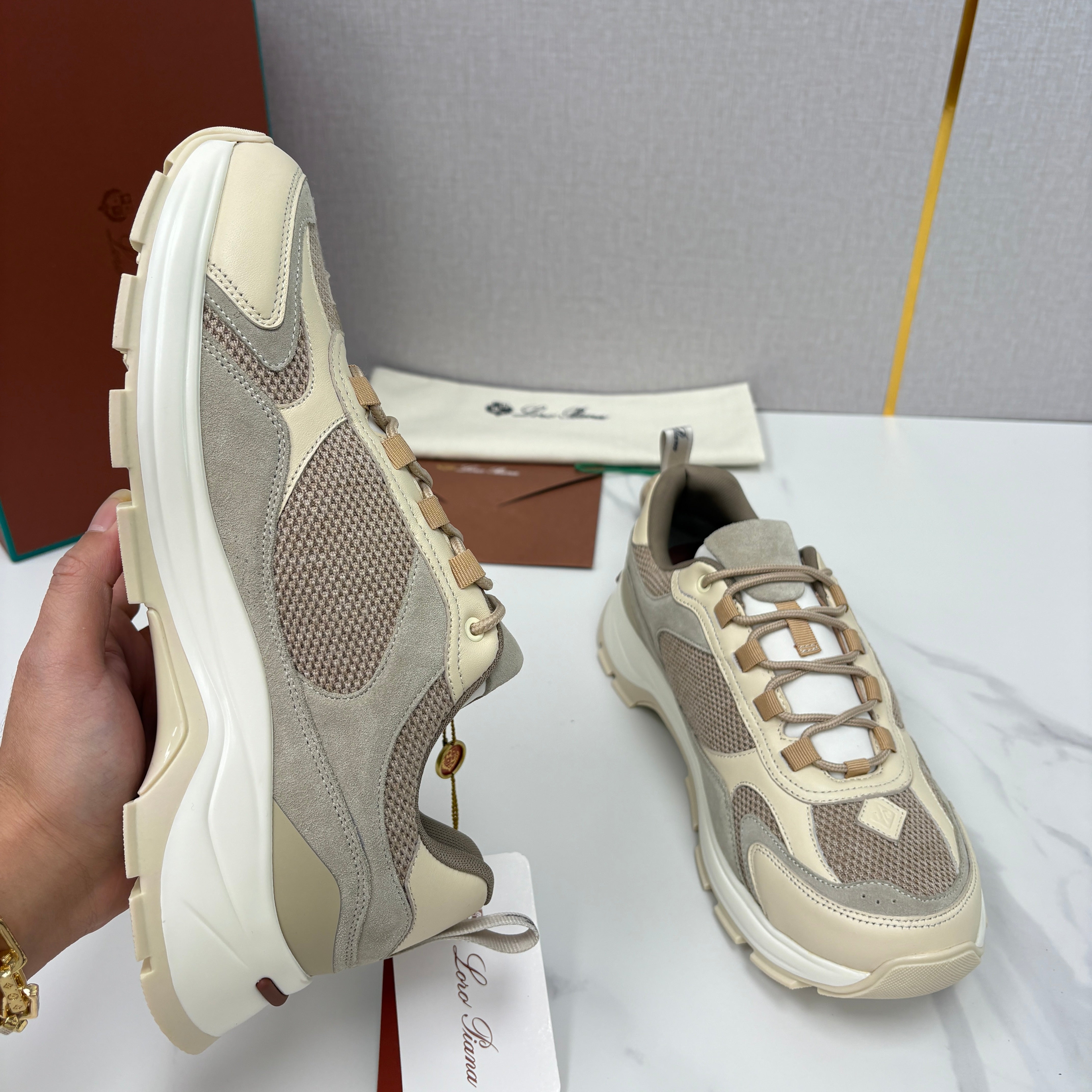 Off-white grey, Dark grey and Brown grey Shoes