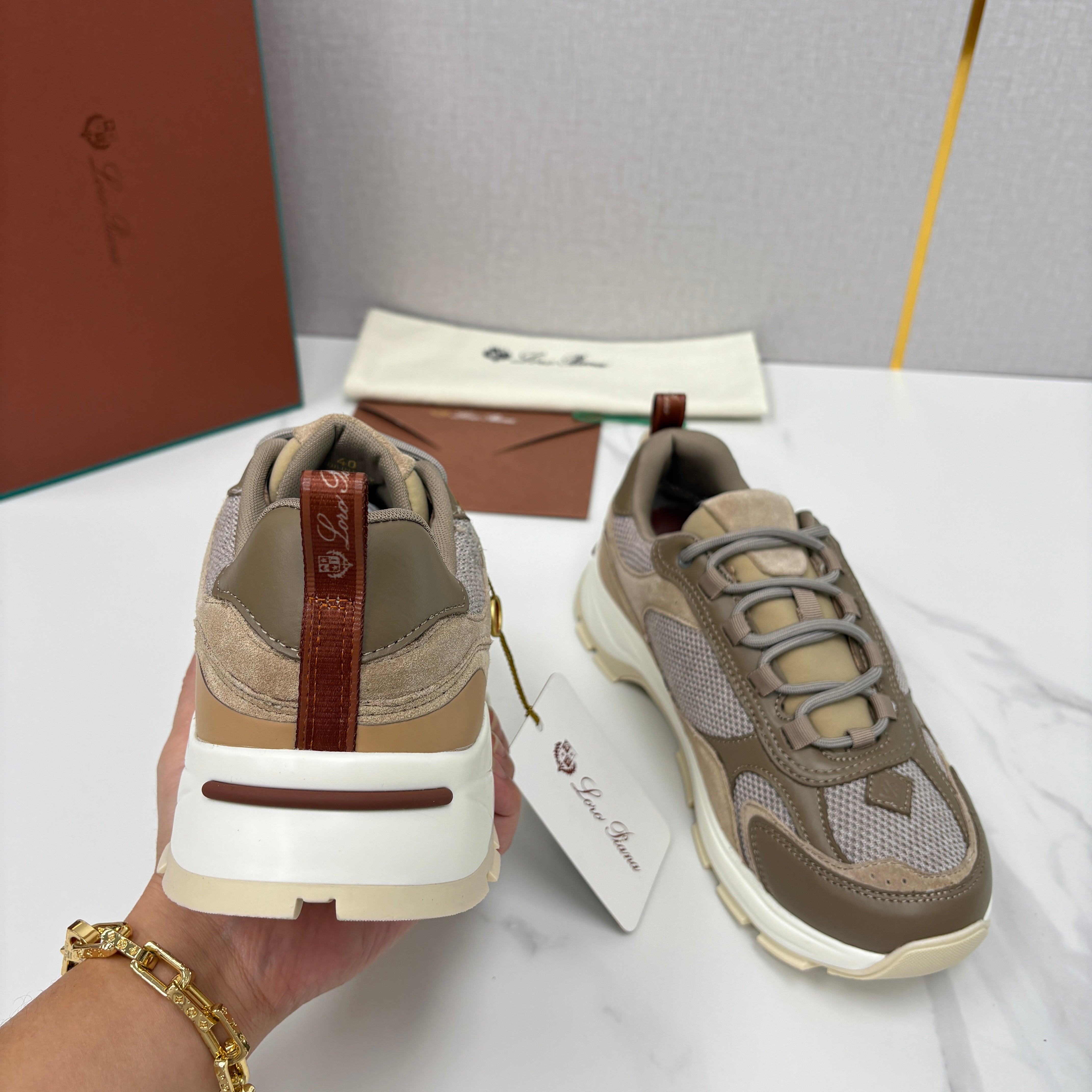 Off-white grey, Dark grey and Brown grey Shoes