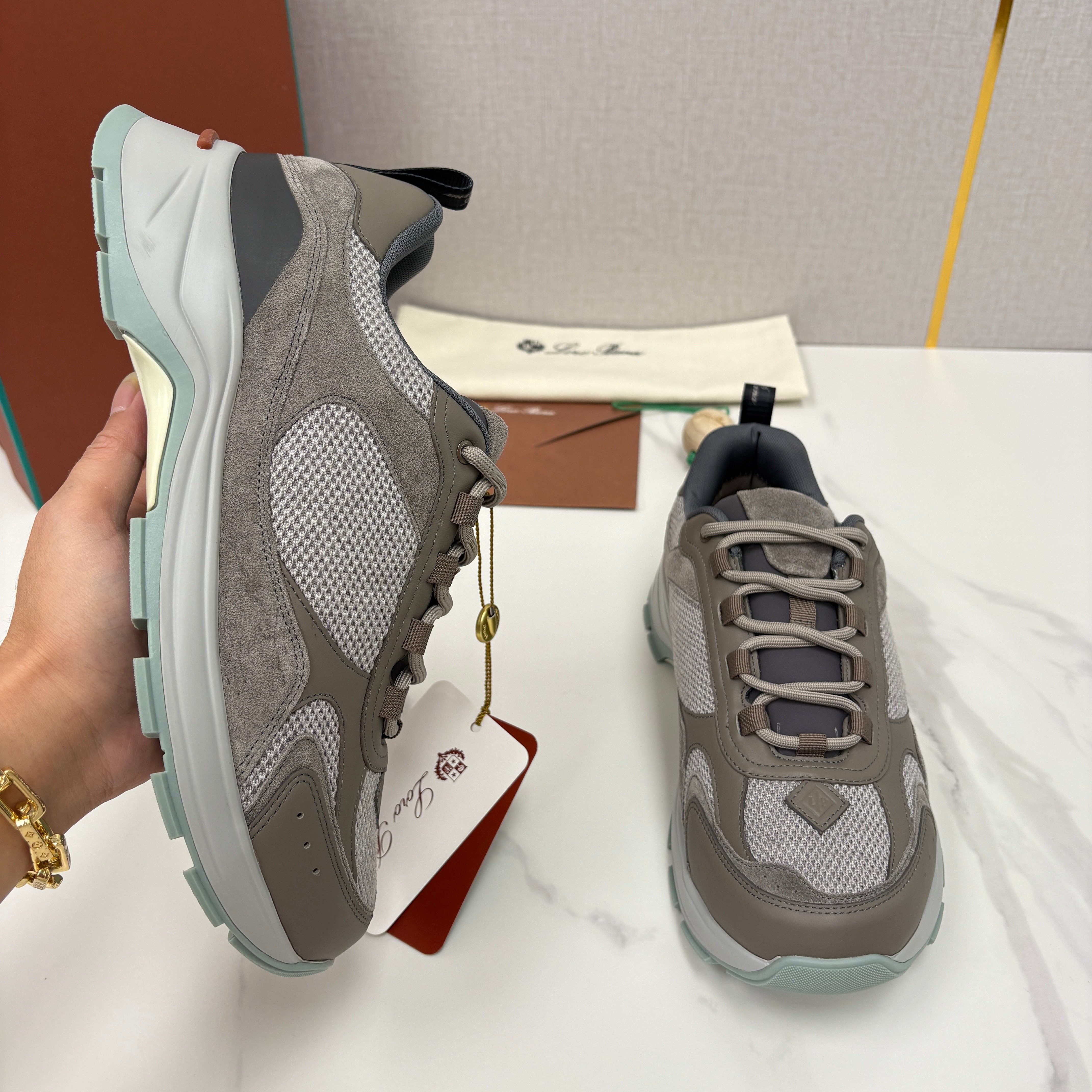 Off-white grey, Dark grey and Brown grey Shoes