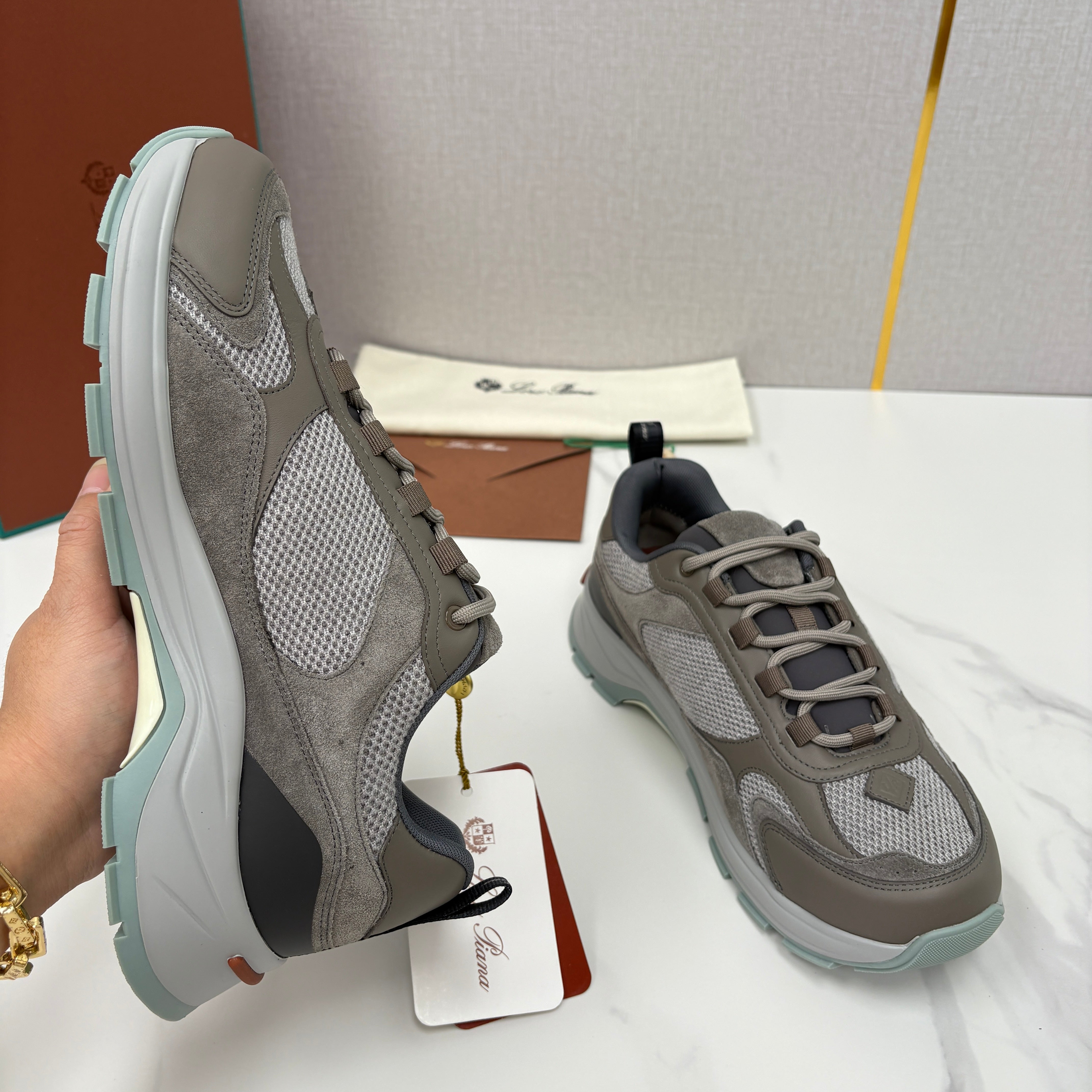 Off-white grey, Dark grey and Brown grey Shoes