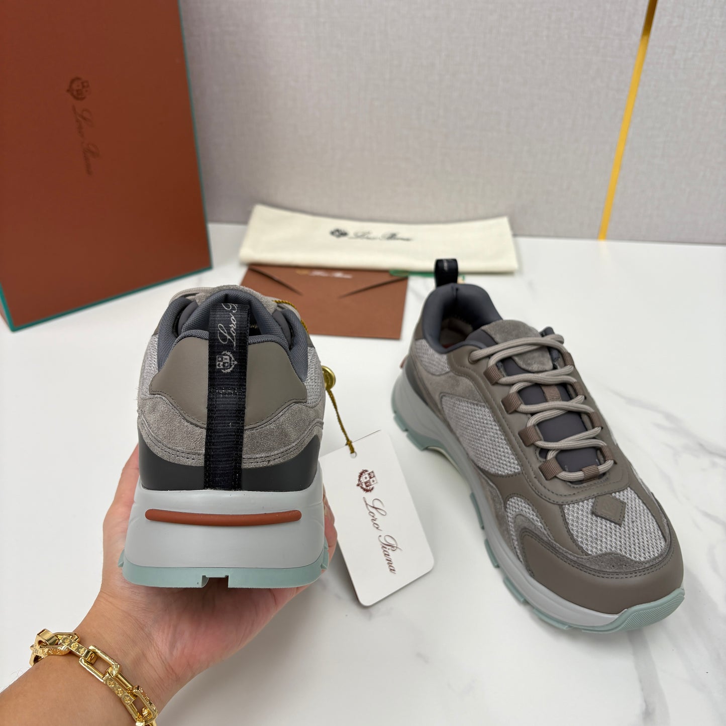 Off-white grey, Dark grey and Brown grey Shoes