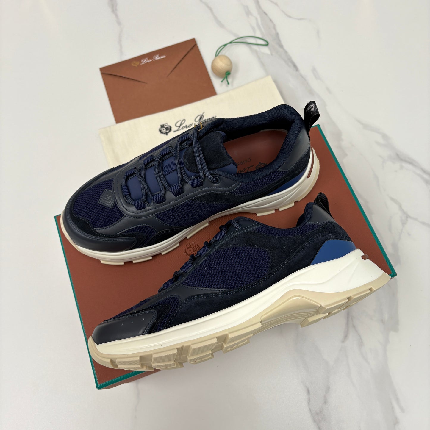 Brown, Blue and Black Shoes
