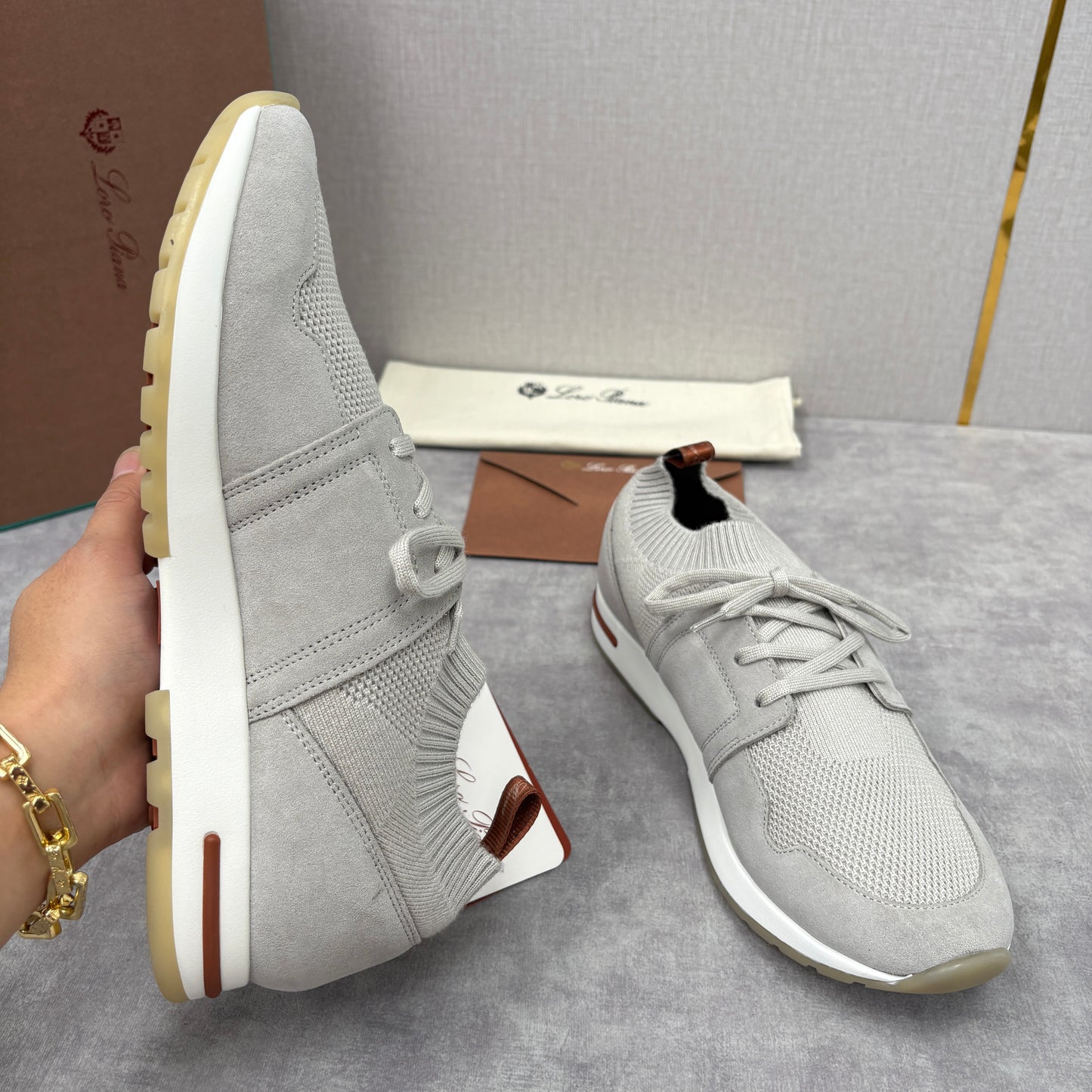 Light Grey, Blush Pink, Olive Green and Blue Grey Shoes