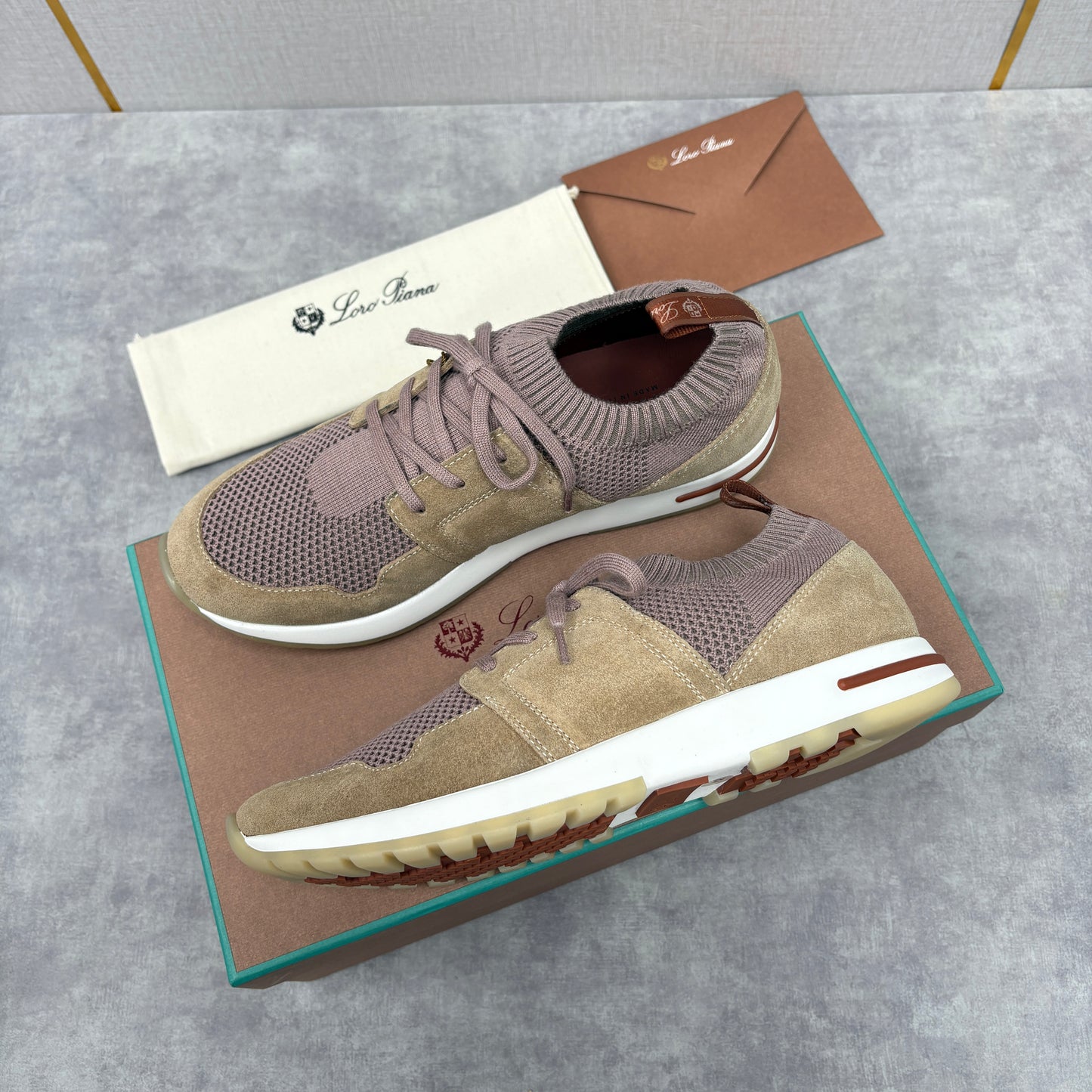 Light Grey, Blush Pink, Olive Green and Blue Grey Shoes