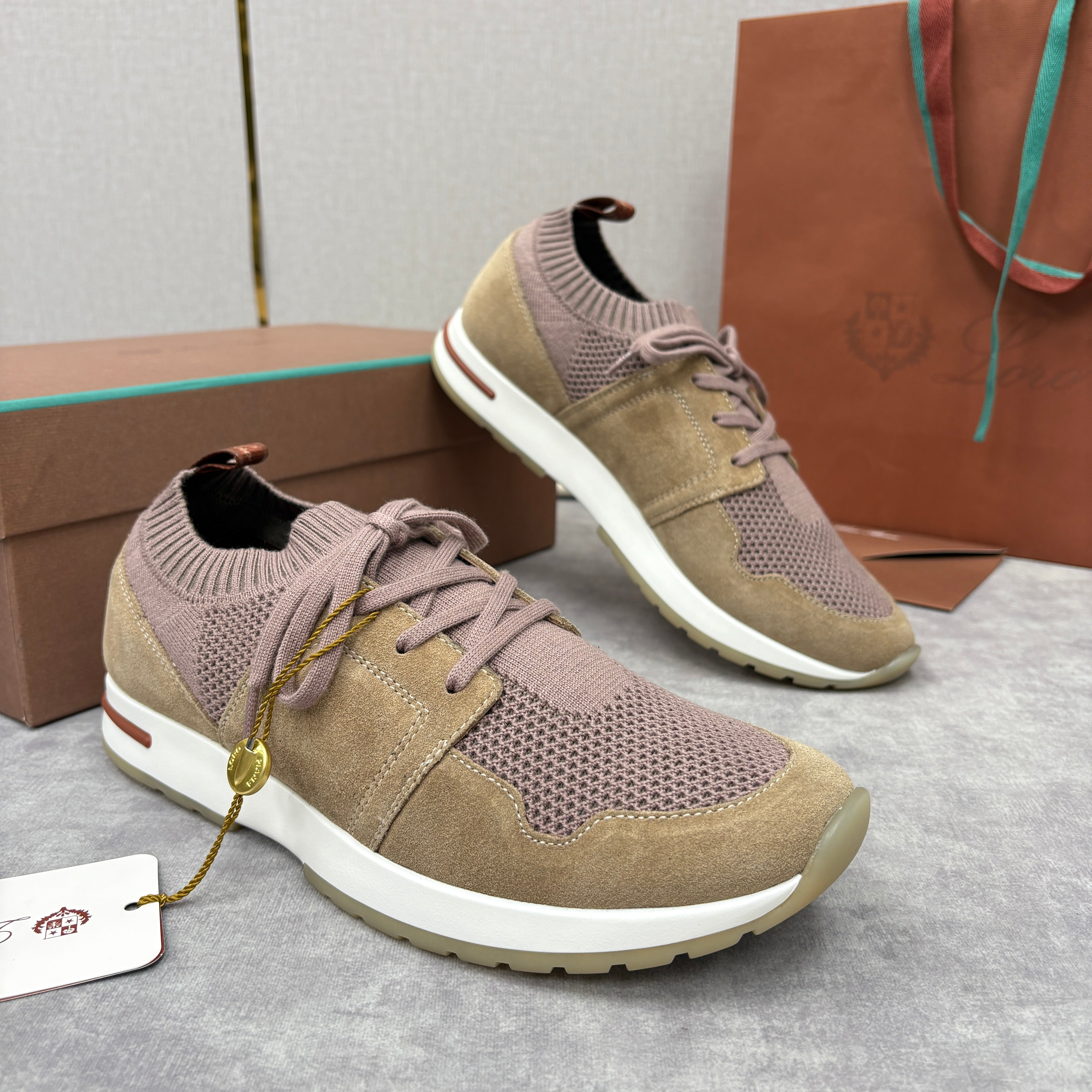 Light Grey, Blush Pink, Olive Green and Blue Grey Shoes - FashionHype.xyz
