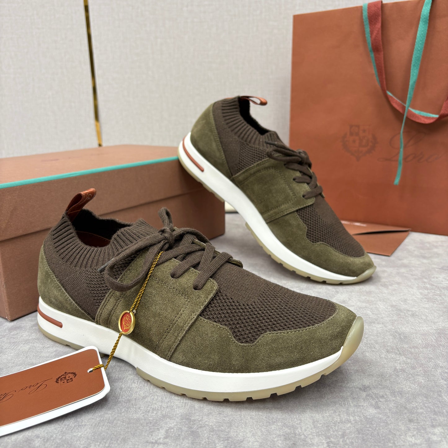 Light Grey, Blush Pink, Olive Green and Blue Grey Shoes