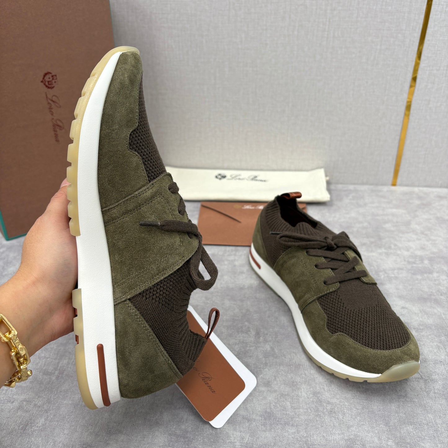 Light Grey, Blush Pink, Olive Green and Blue Grey Shoes