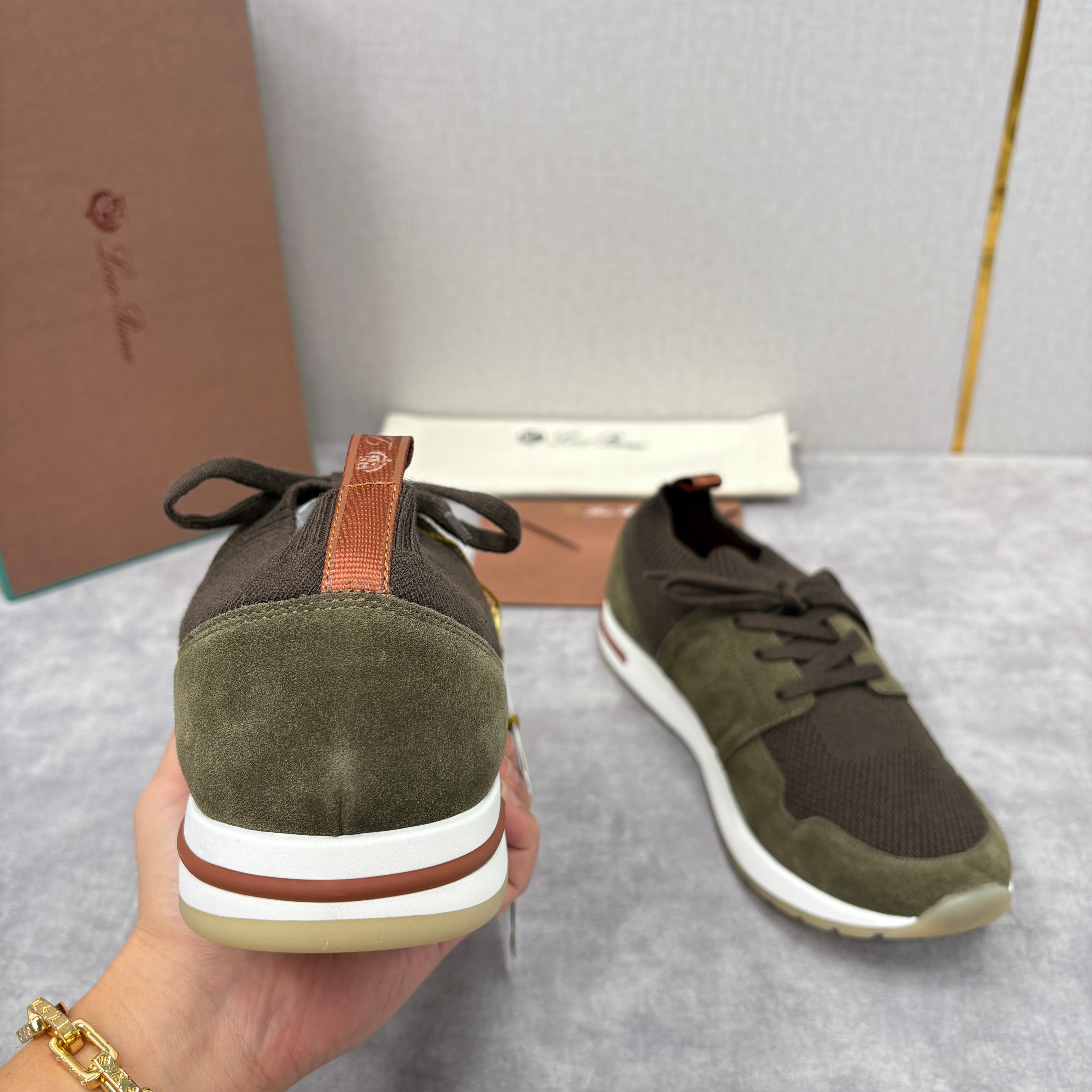 Light Grey, Blush Pink, Olive Green and Blue Grey Shoes - FashionHype.xyz