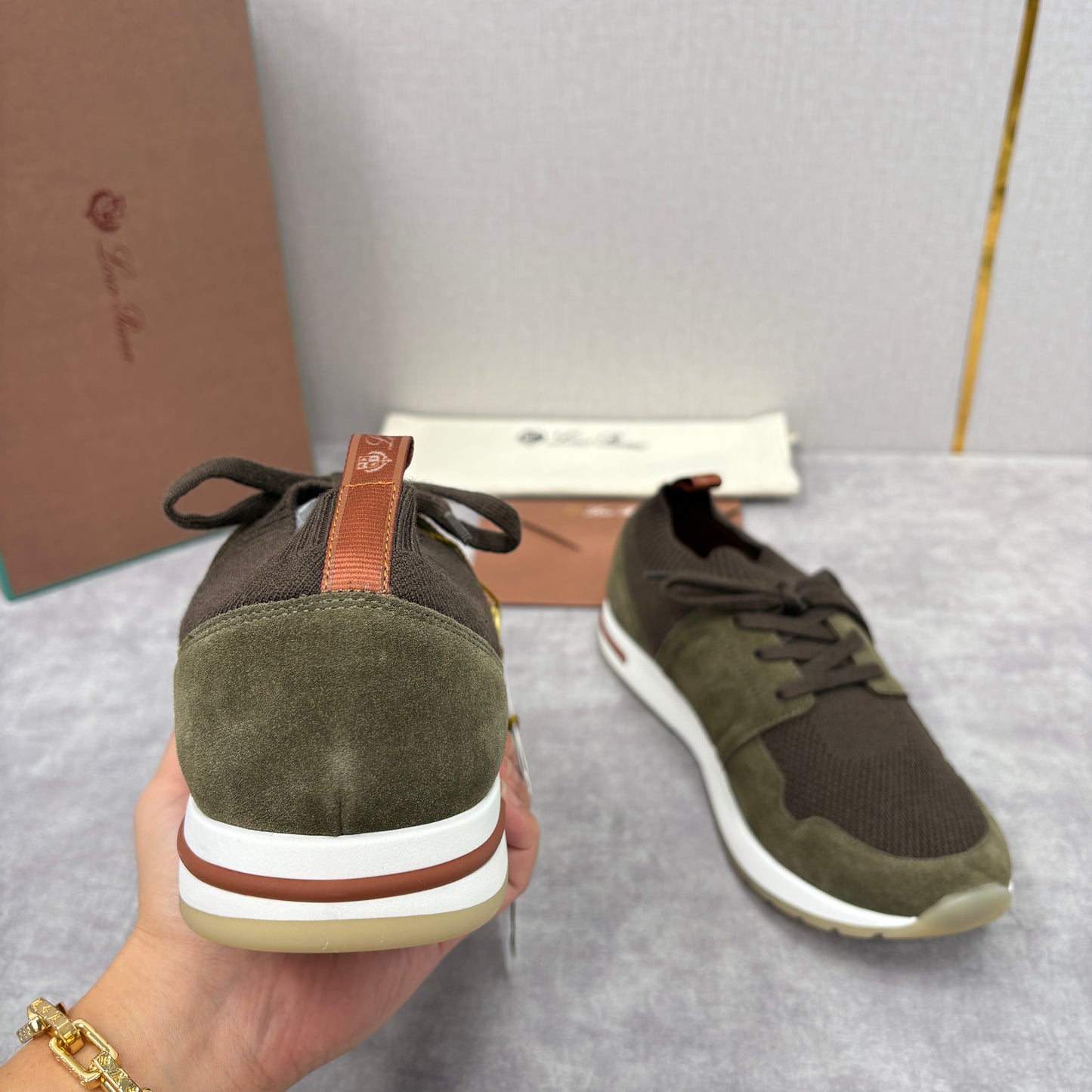 Light Grey, Blush Pink, Olive Green and Blue Grey Shoes