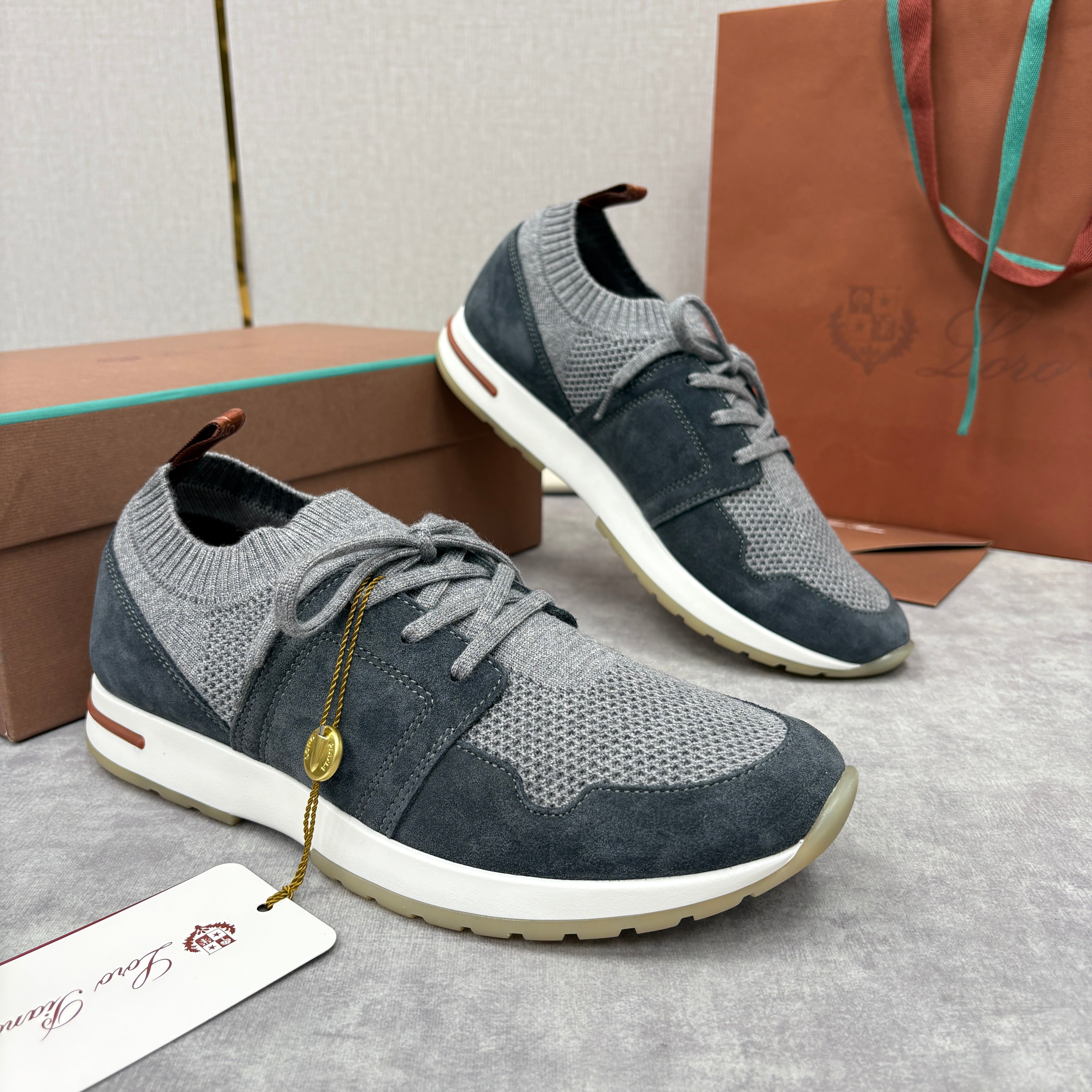 Light grey, Dark grey, Blue and Black shoes - FashionHype.xyz
