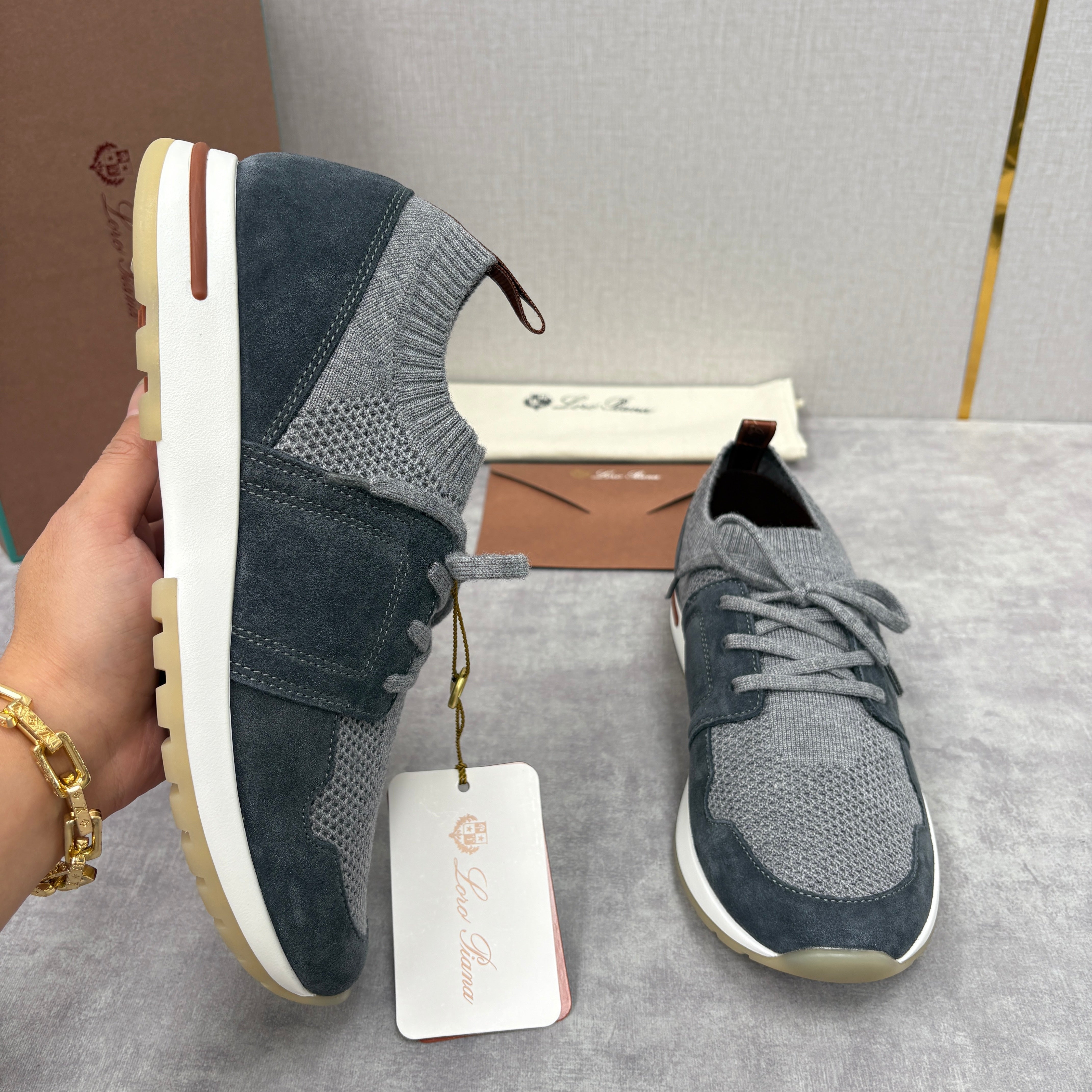 Light grey, Dark grey, Blue and Black shoes - FashionHype.xyz