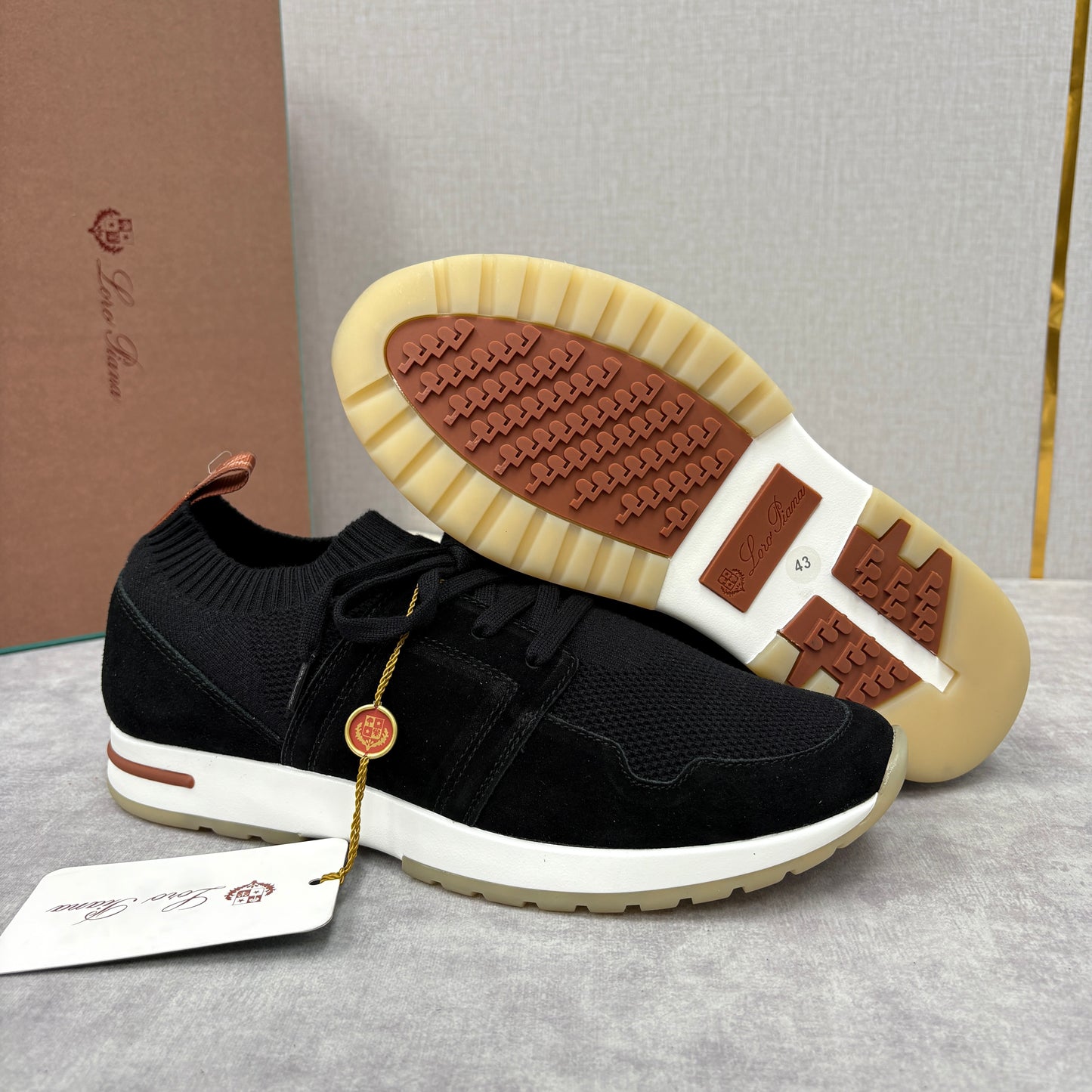 Light grey, Dark grey, Blue and Black shoes