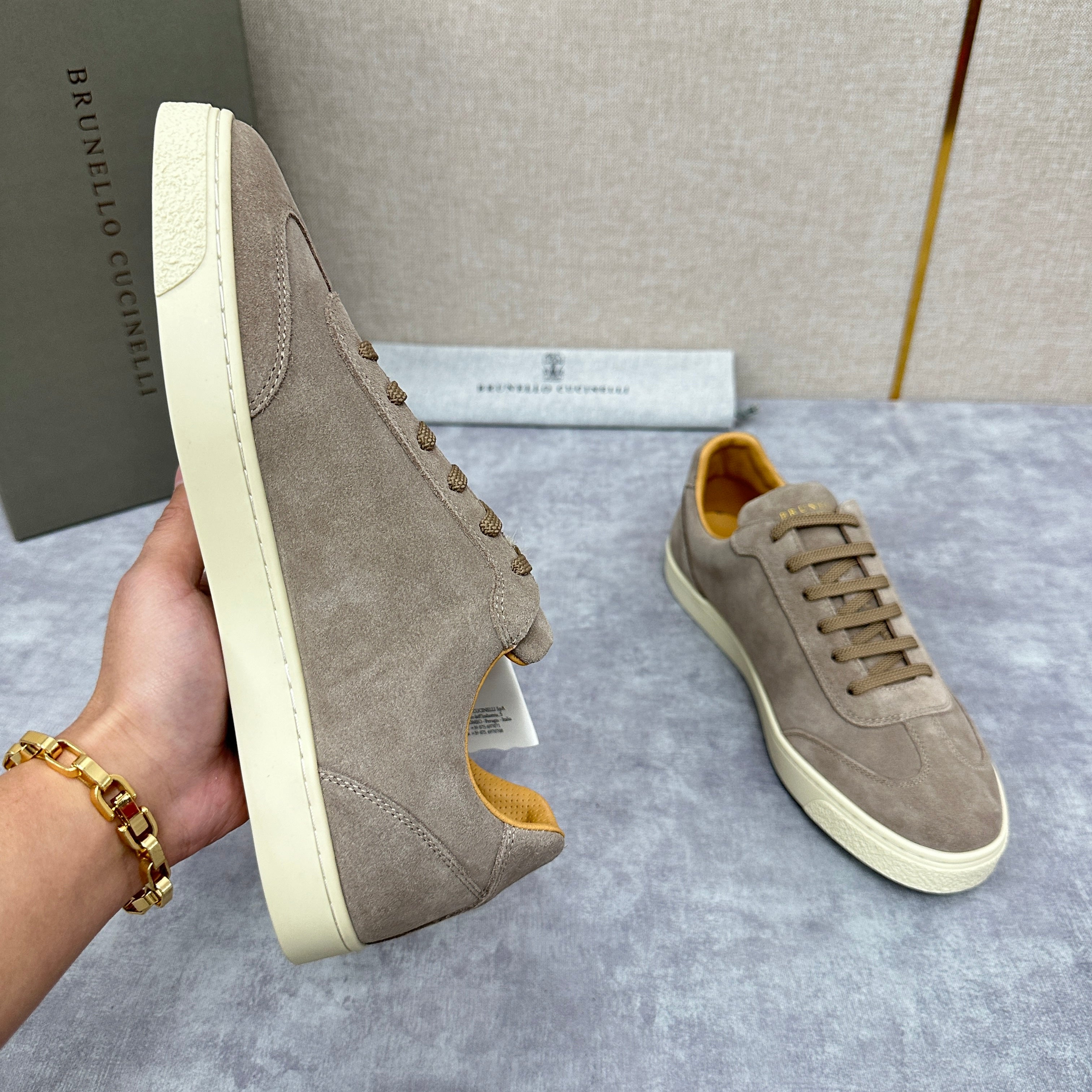 Taupe and Grey Shoes