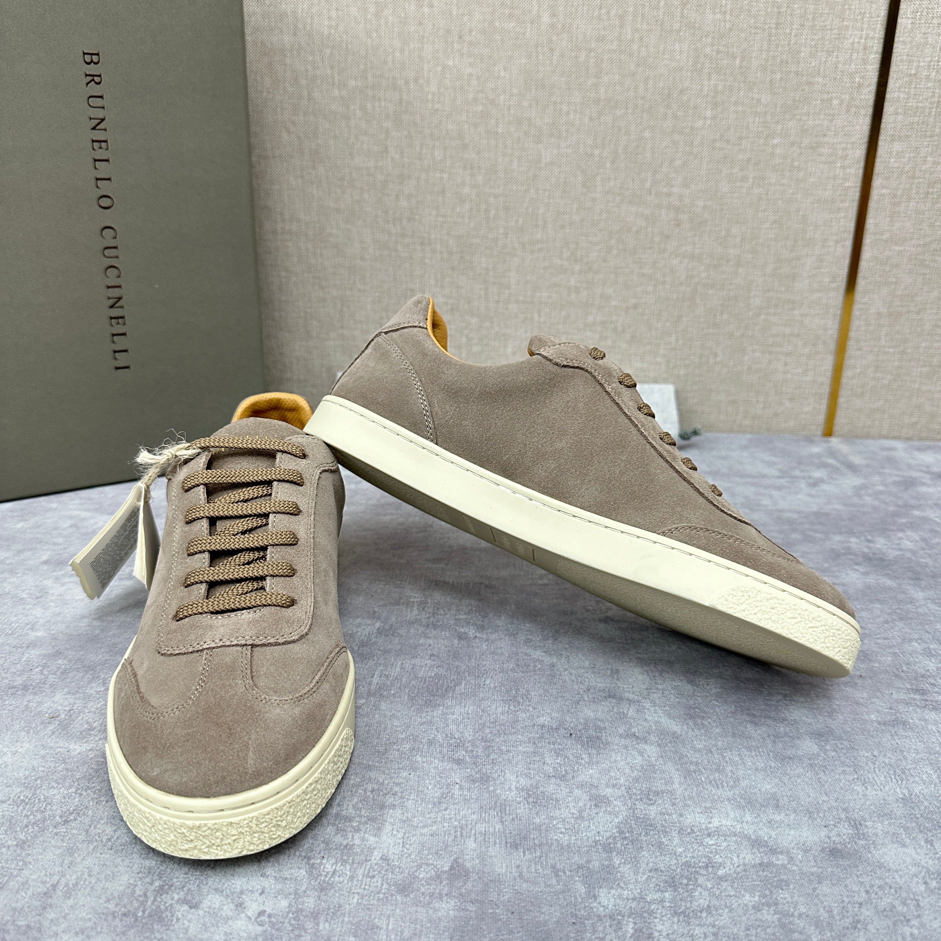 Taupe and Grey Shoes