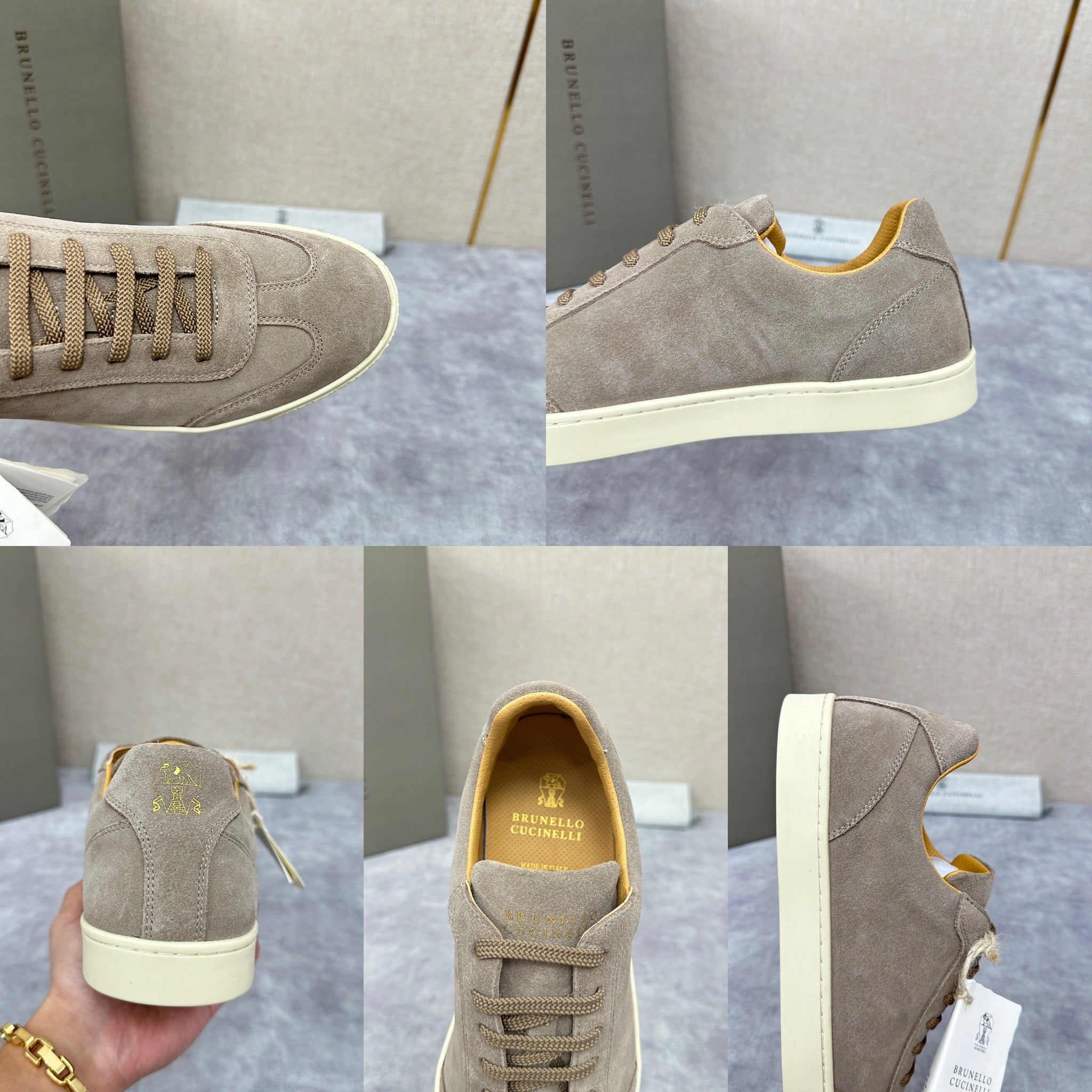 Taupe and Grey Shoes