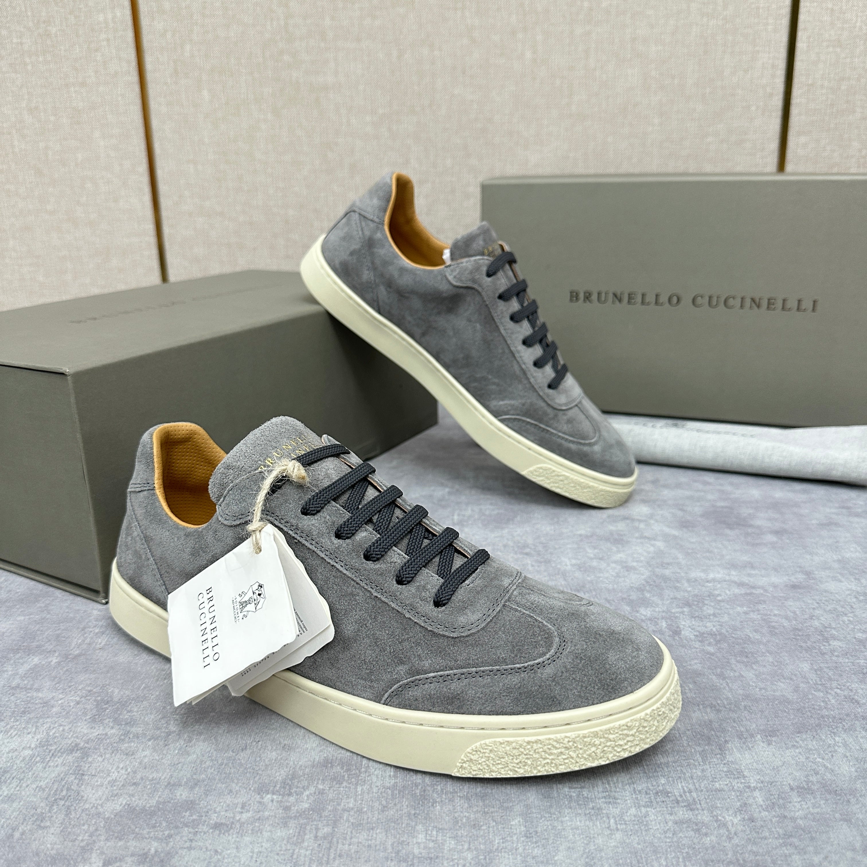 Taupe and Grey Shoes