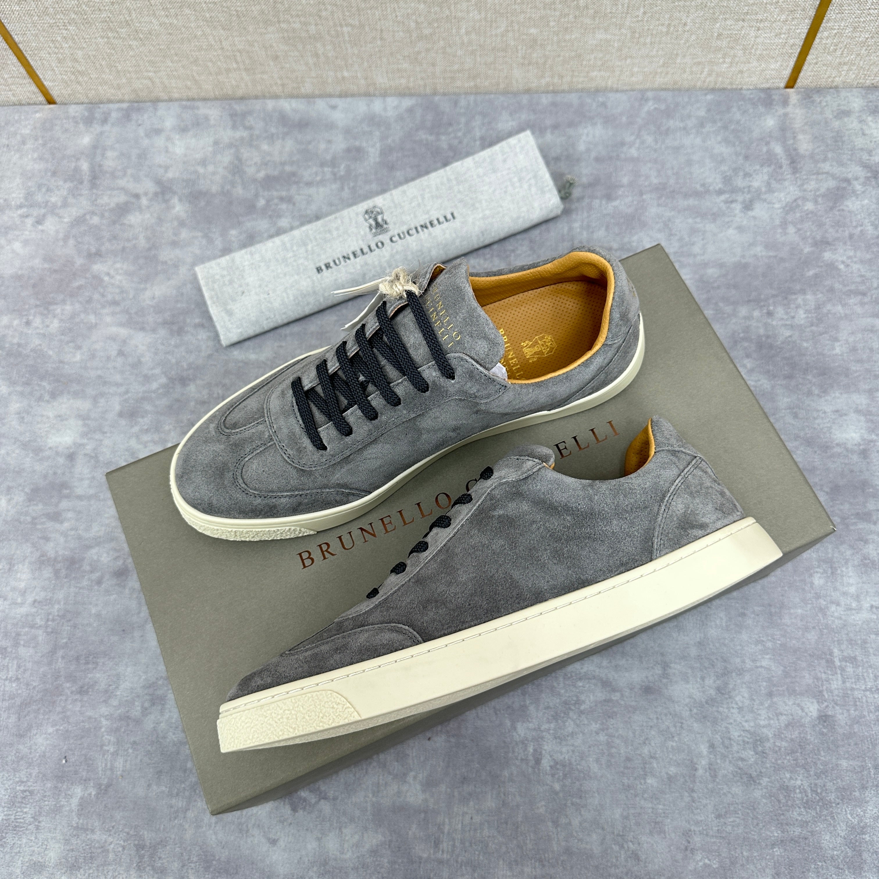 Taupe and Grey Shoes