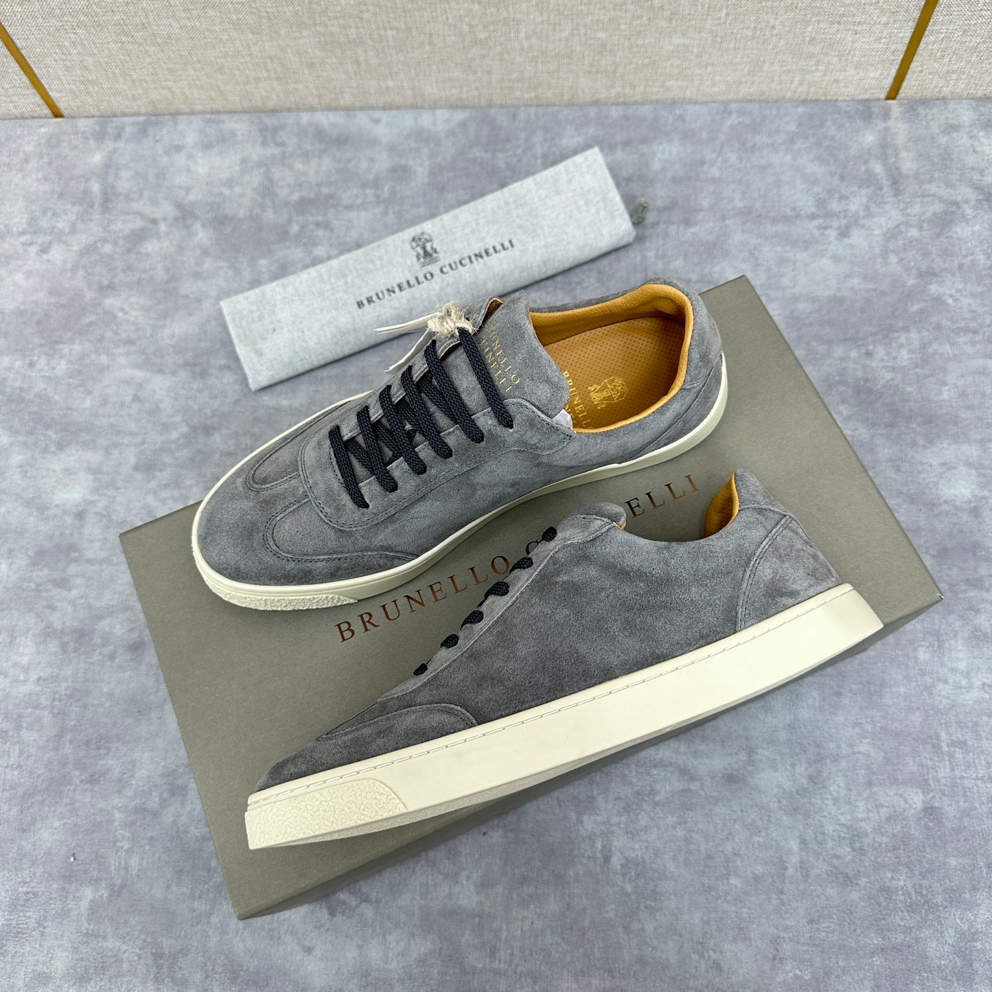 Taupe and Grey Shoes