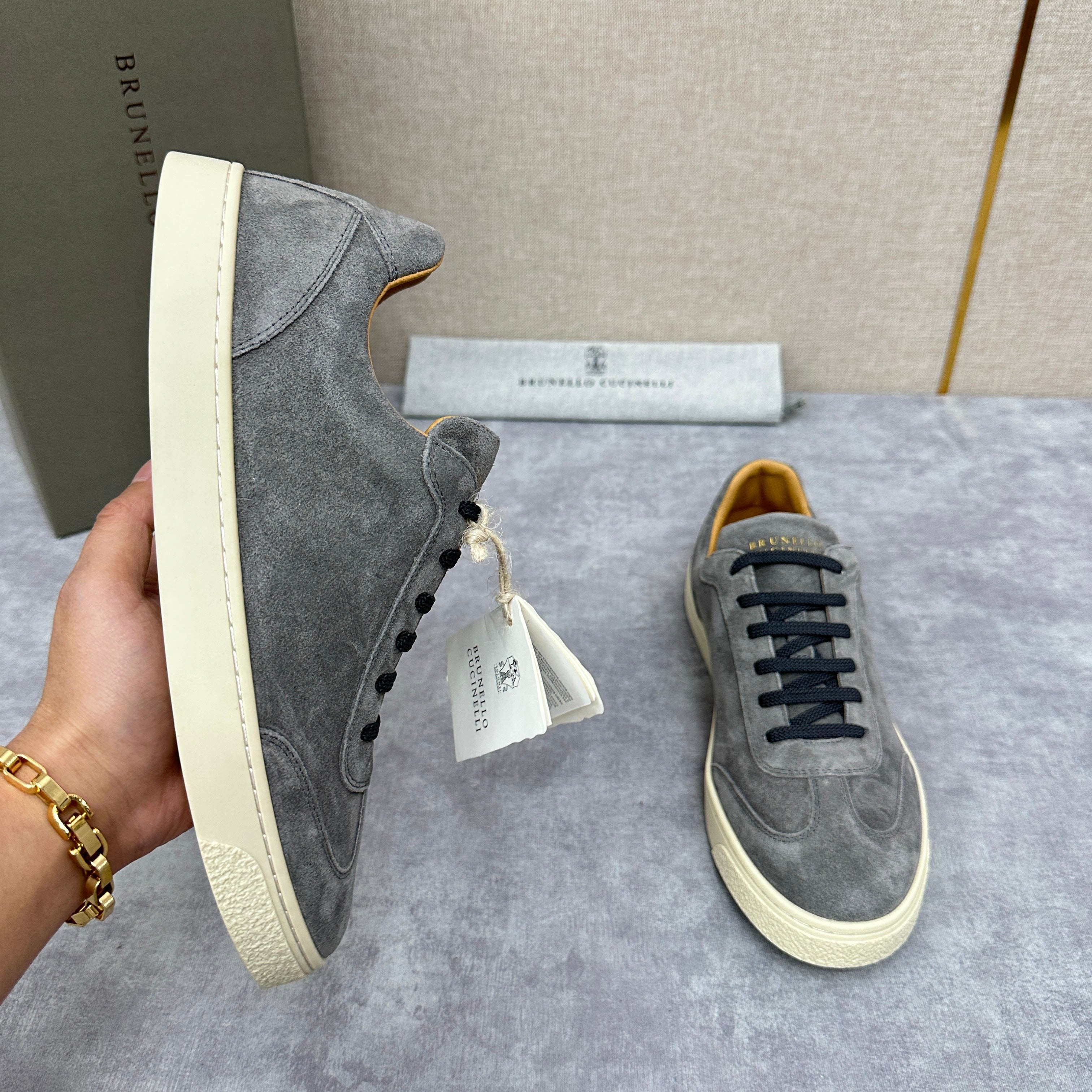 Taupe and Grey Shoes